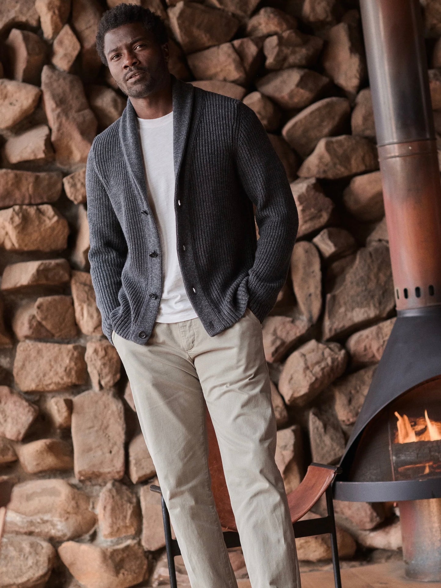 Charcoal - Inverness Sweater Cardigan