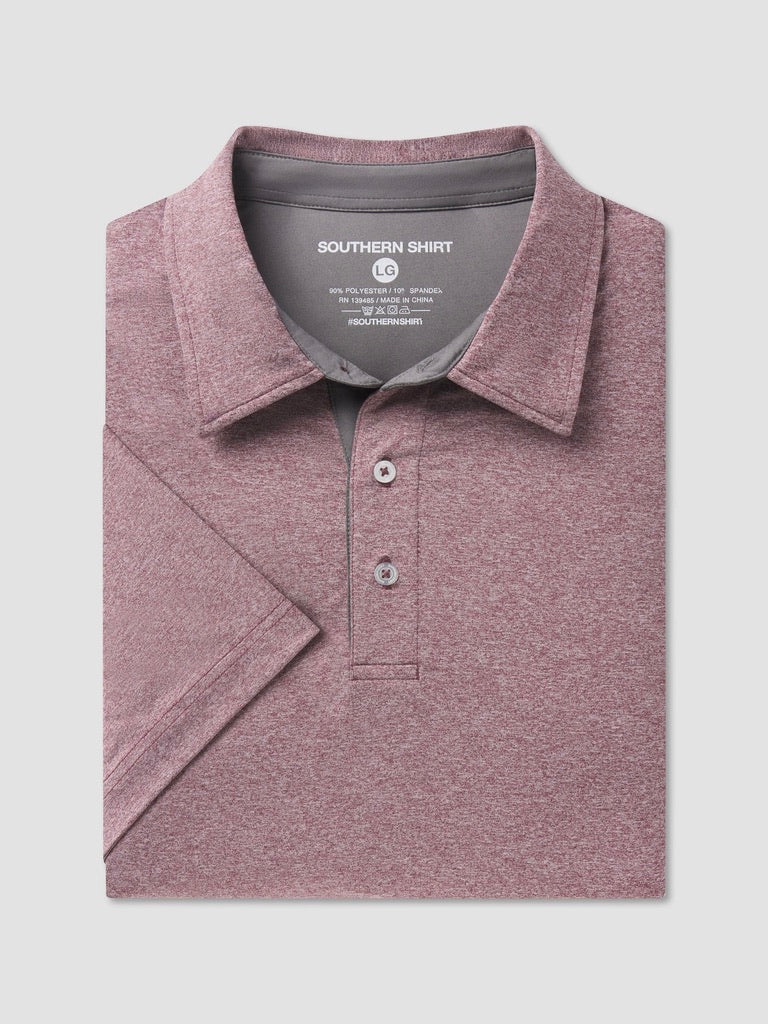 Grayton Heather Polo - Bordeaux