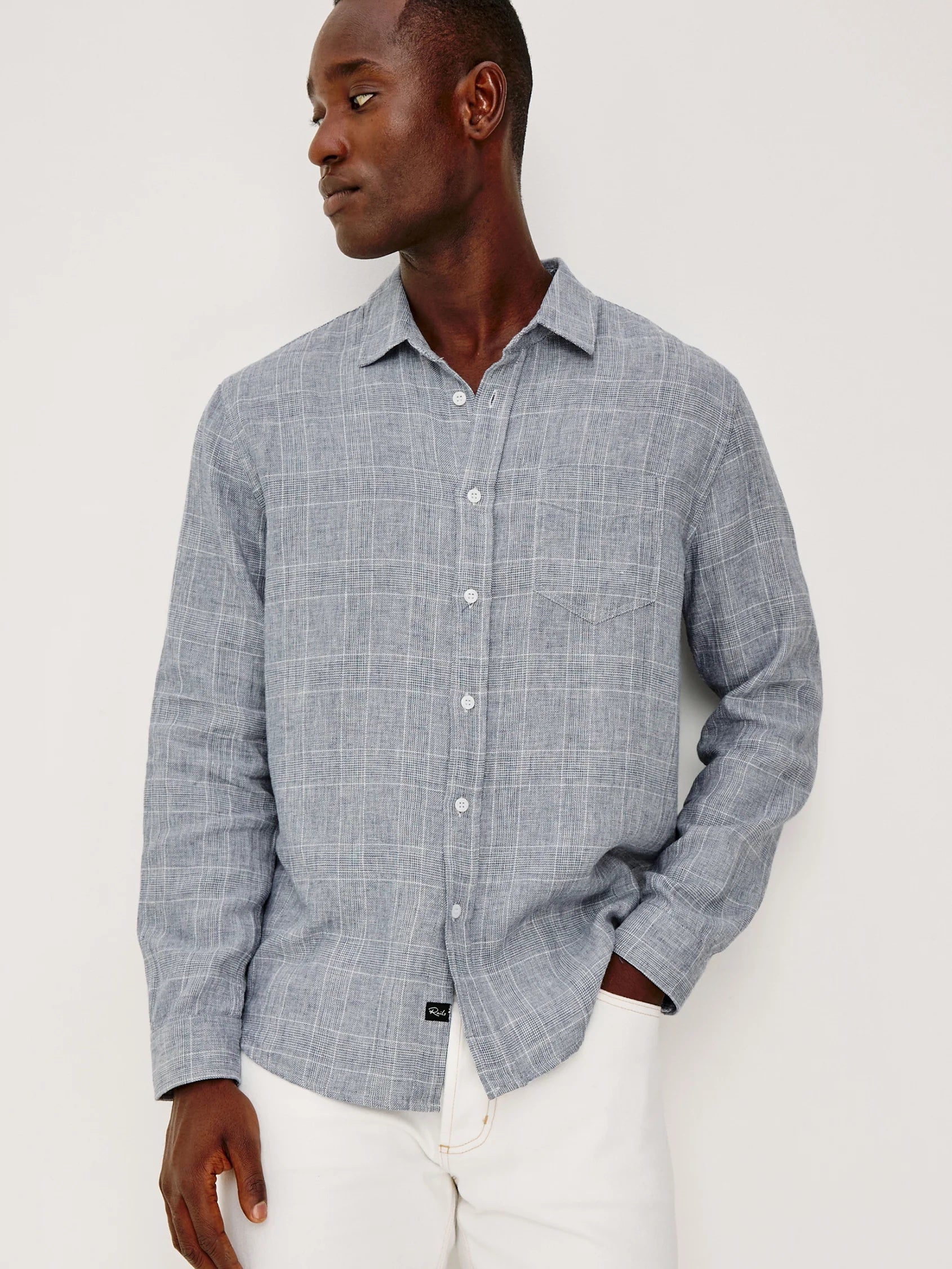 Navy white - Gracy BD LS Shirt