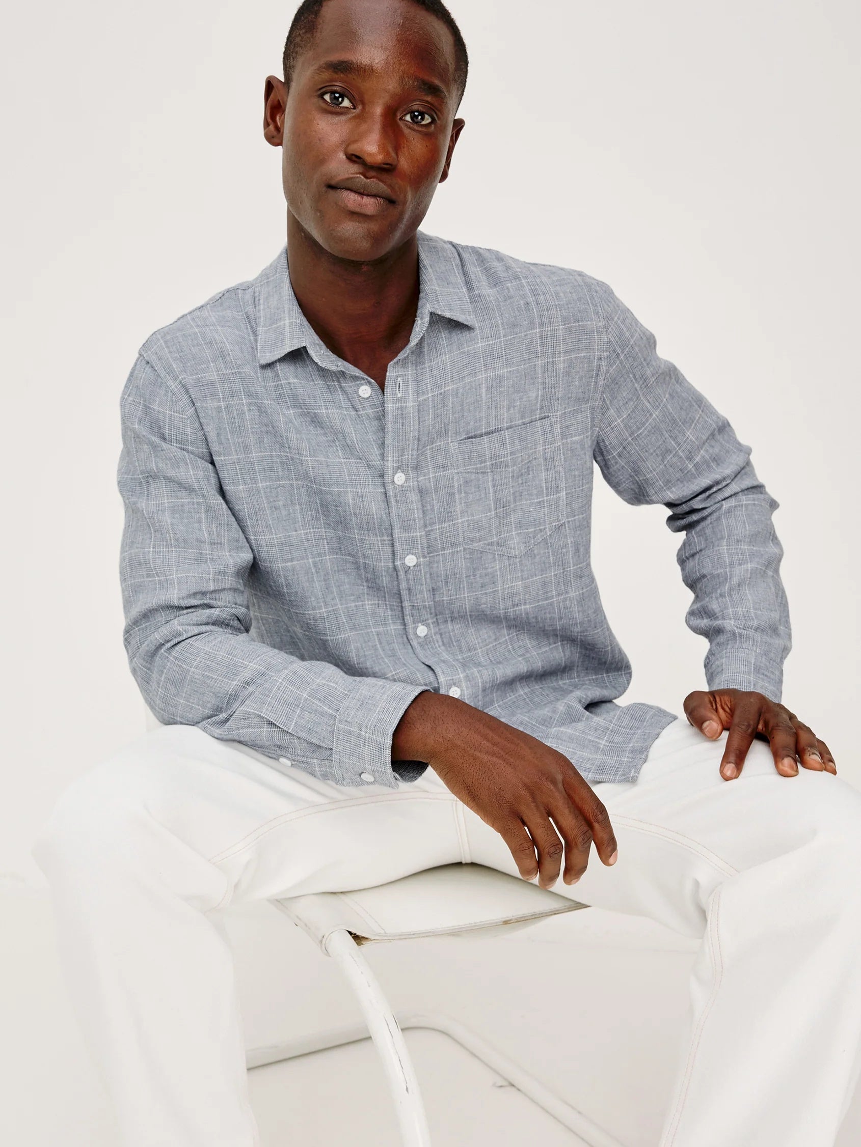 Navy white - Gracy BD LS Shirt