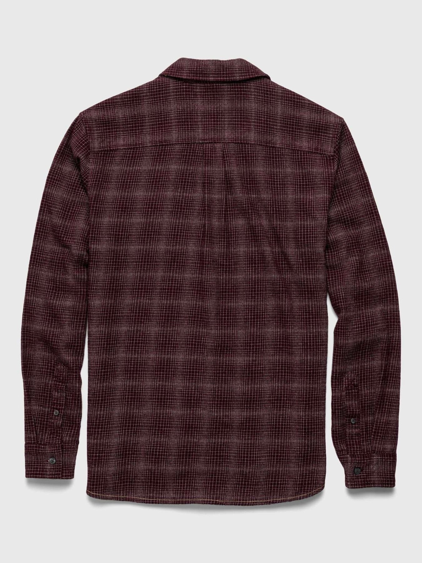 Cabernet Heather - Brian 1 Pocket Ombre Plaid Shirt