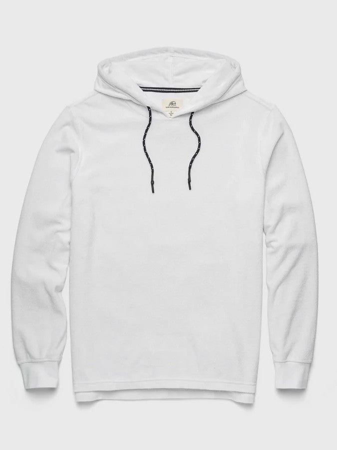 White - Dave LS Terry Hooded Pullover