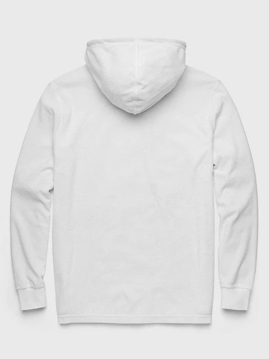 White - Dave LS Terry Hooded Pullover