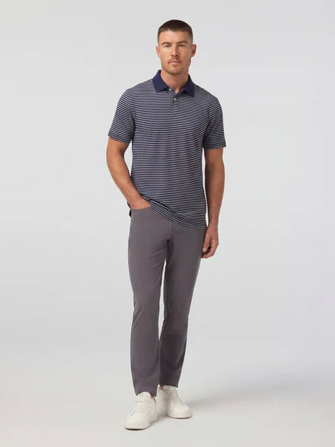 Navy White Stripe - Sawyer SS Polo