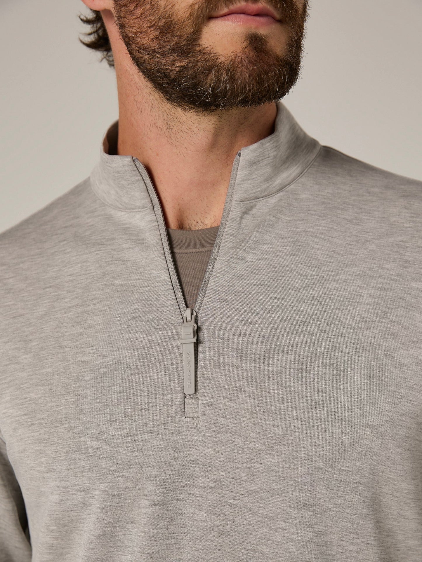 Heather Grey- Rev Quarter Zip