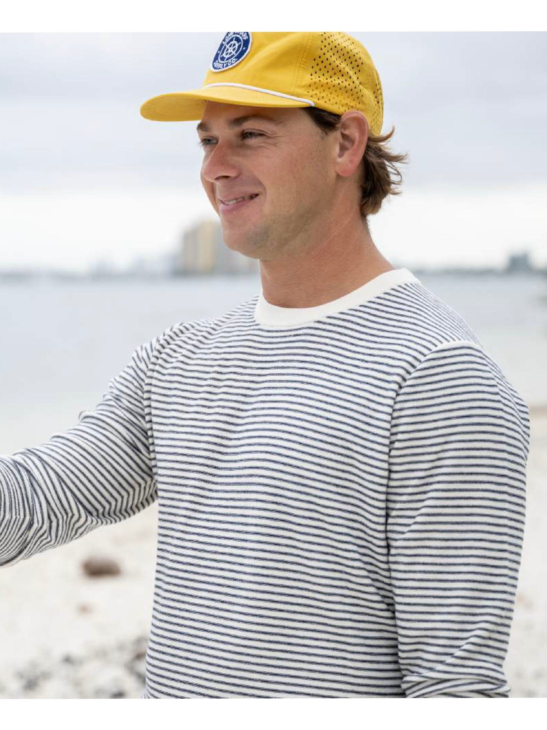 Cream - Seawell Beach Stripe Crew