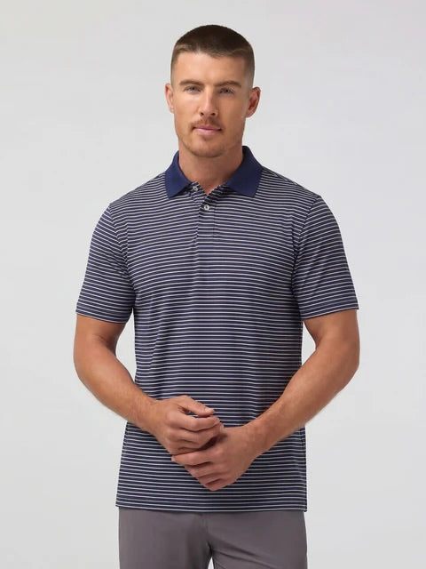 Navy White Stripe - Sawyer SS Polo