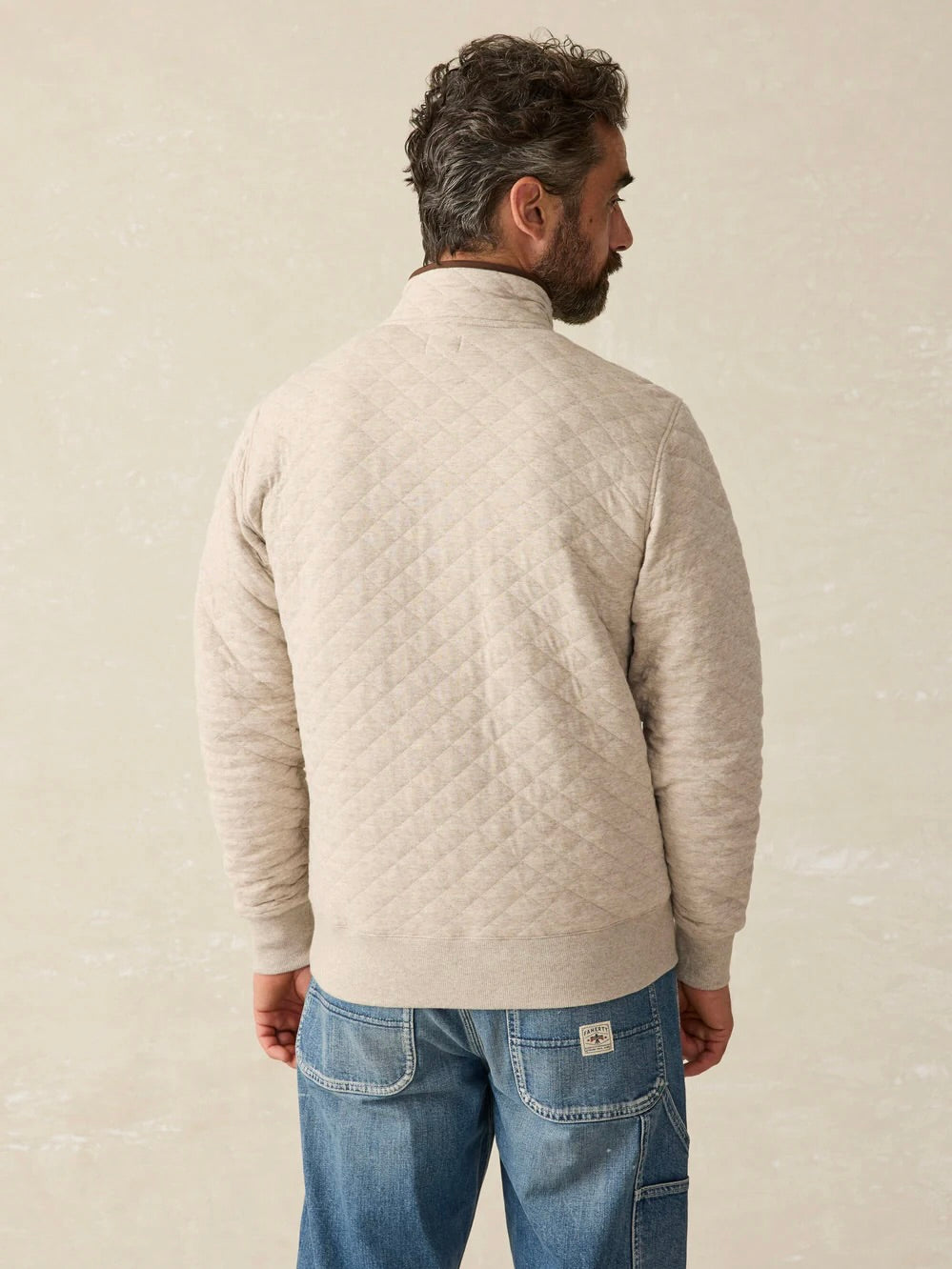 Oatmeal Melange - Epic Quilted Fleece Pullover