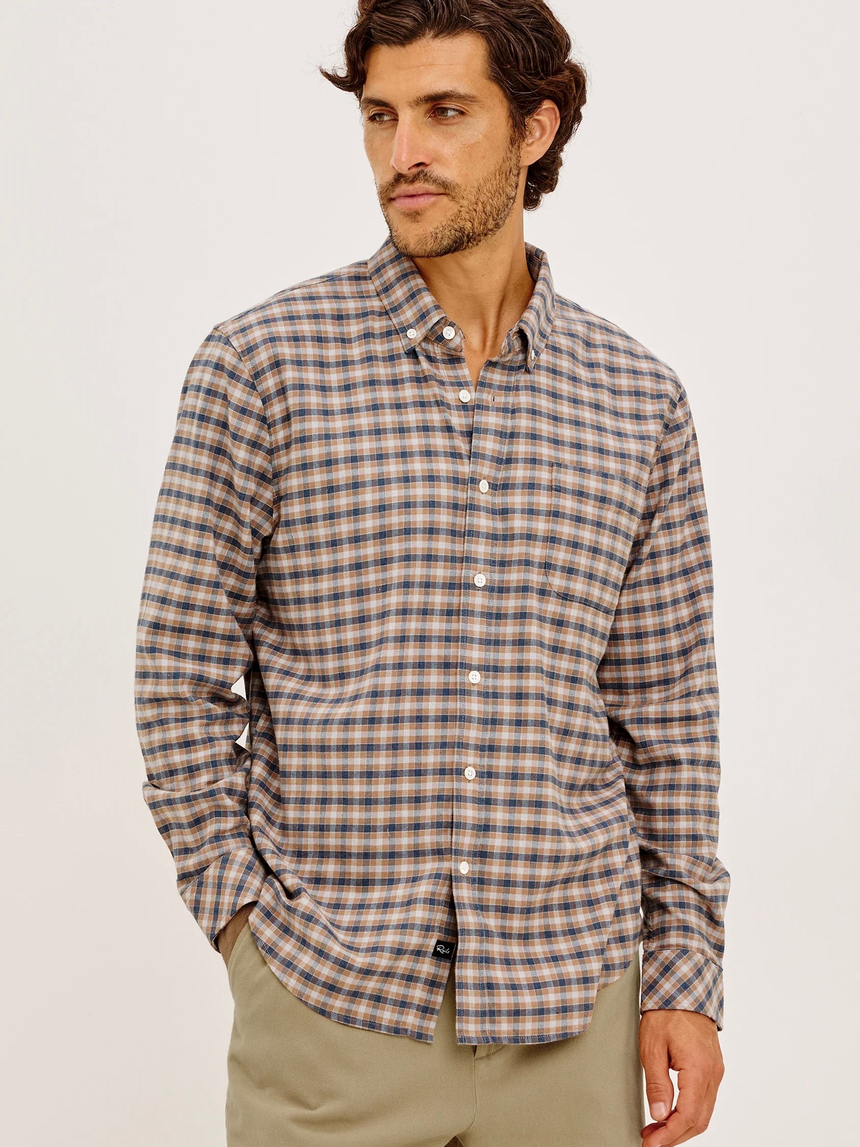 Cedar Navy Silver - Vance LS BD Shirt