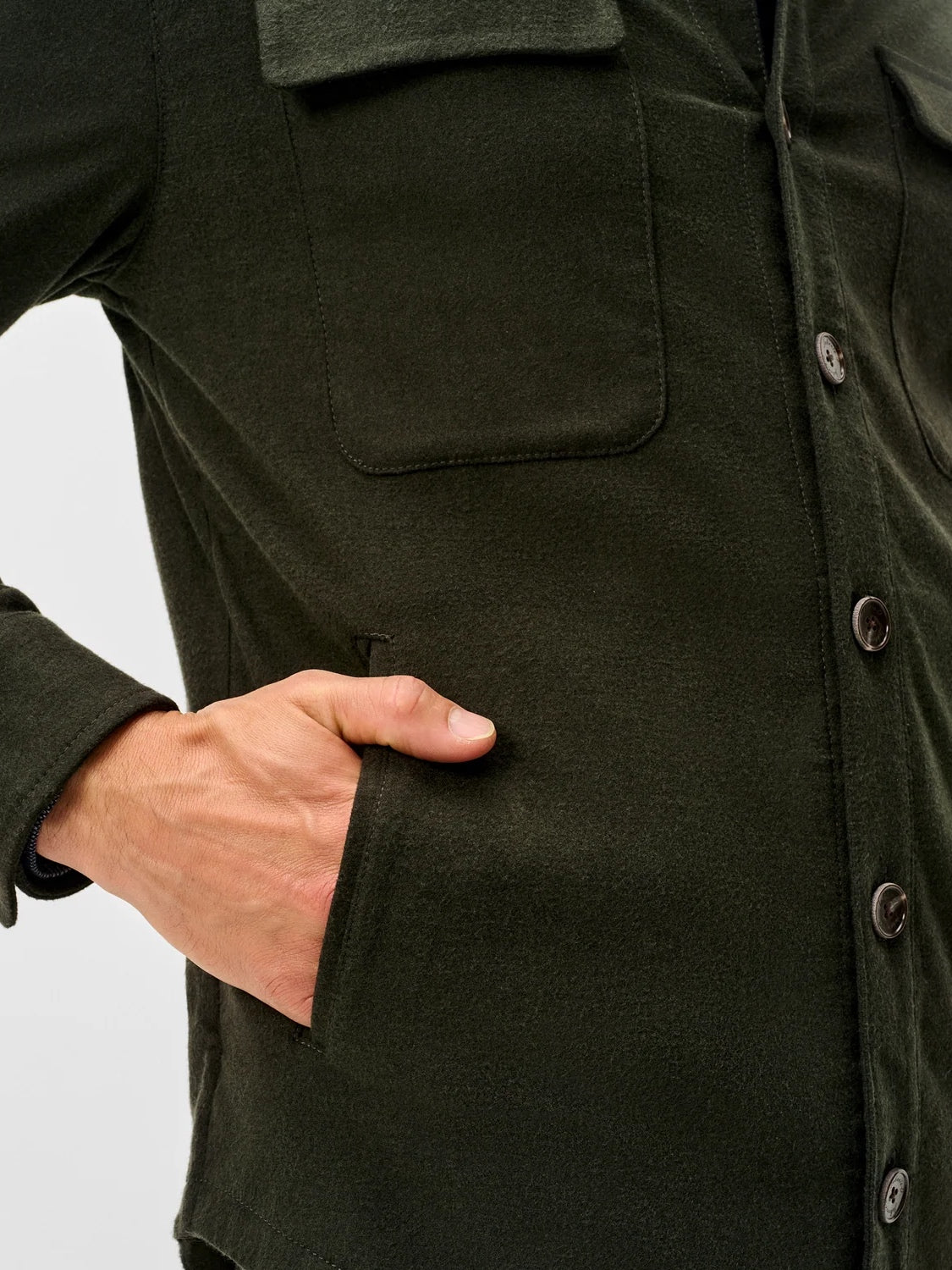 Moss - Brushed Shacket