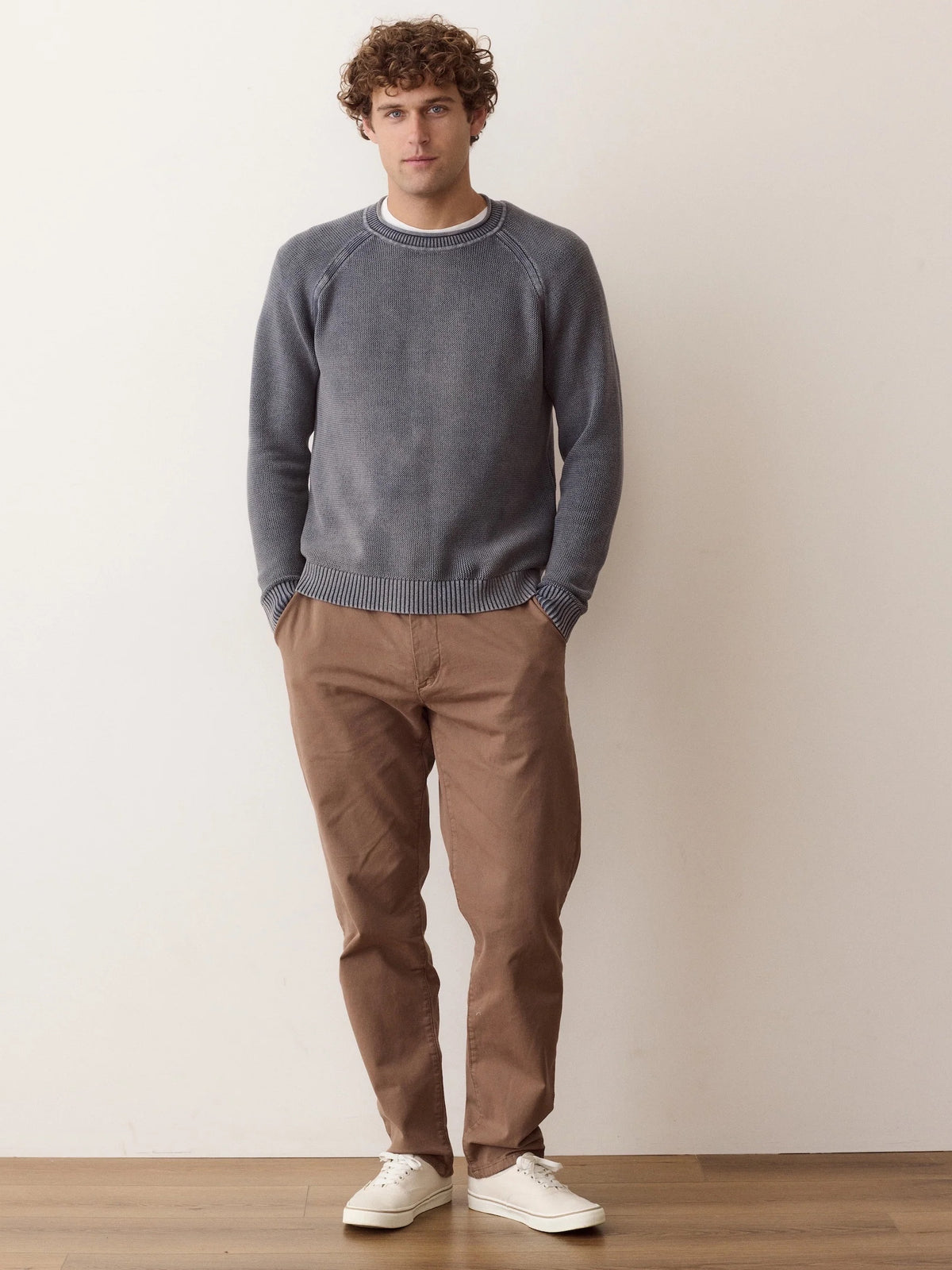 Mood Indigo - Garment Dye Roll Neck Sweater
