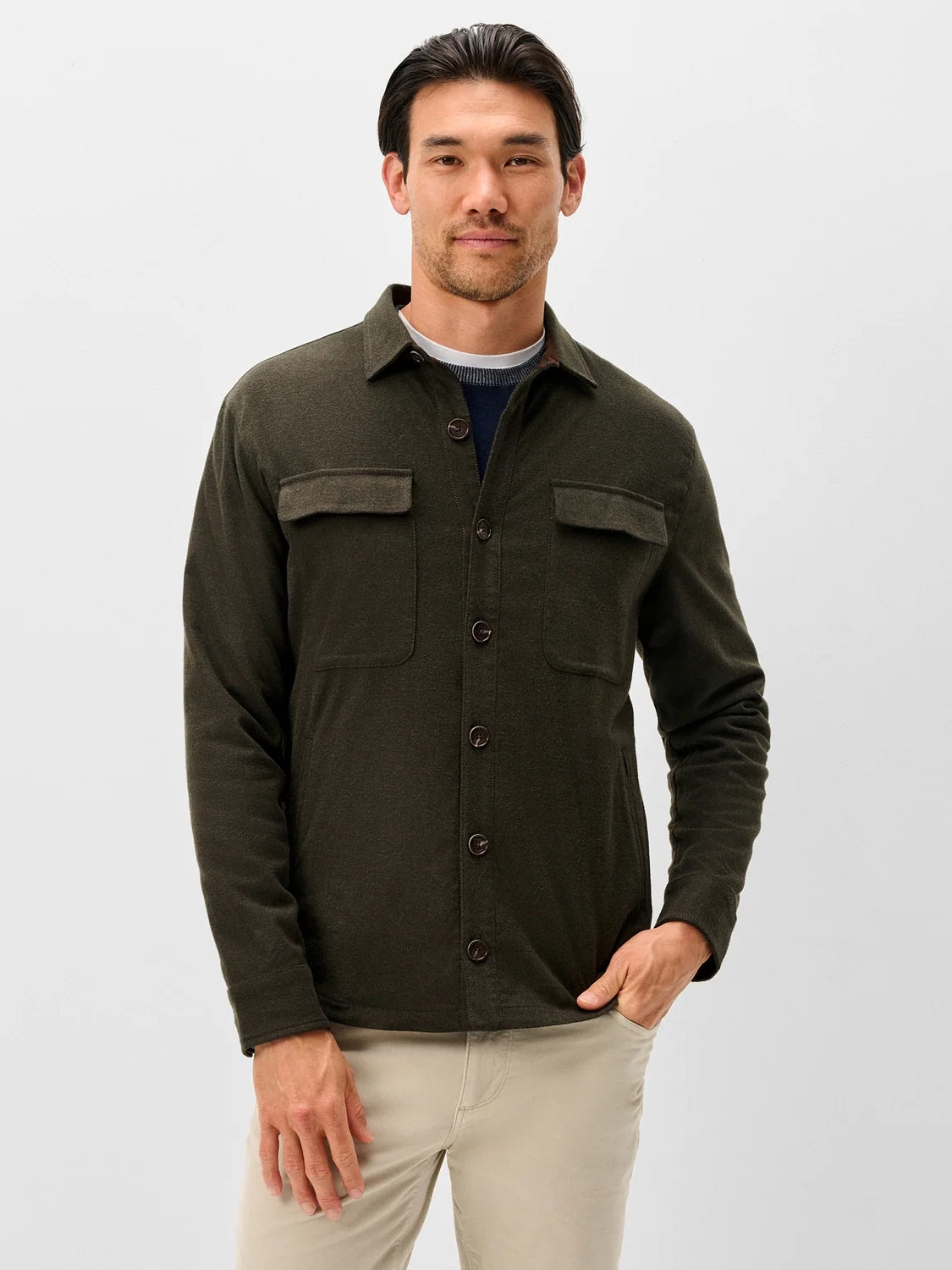 Moss - Brushed Shacket