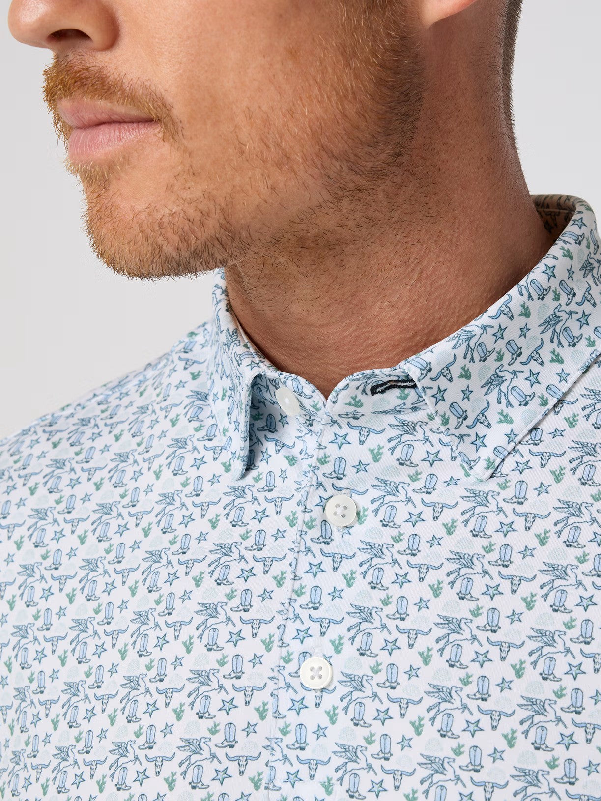 White Dallas Mosaic - Versa SS Polo
