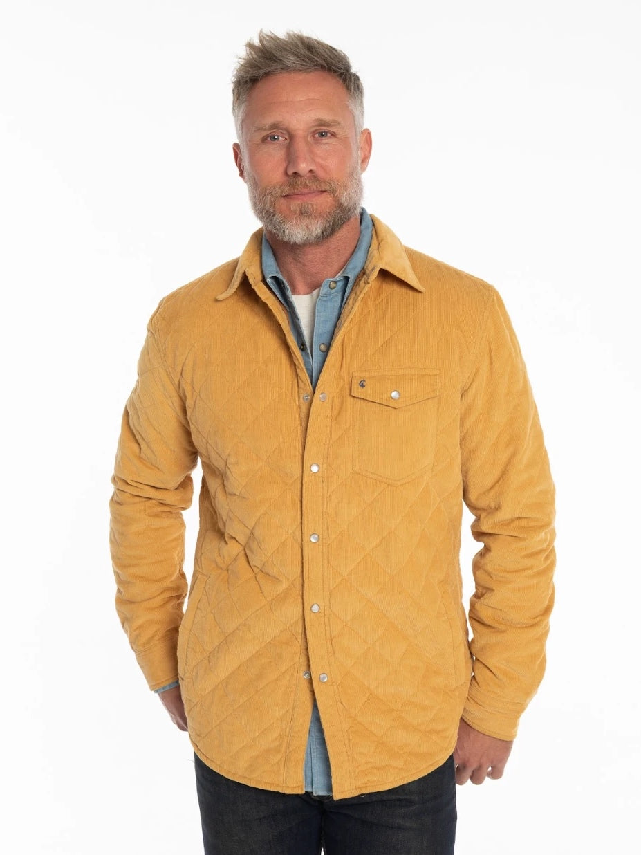 Camel - Corduroy Quilted Shacket