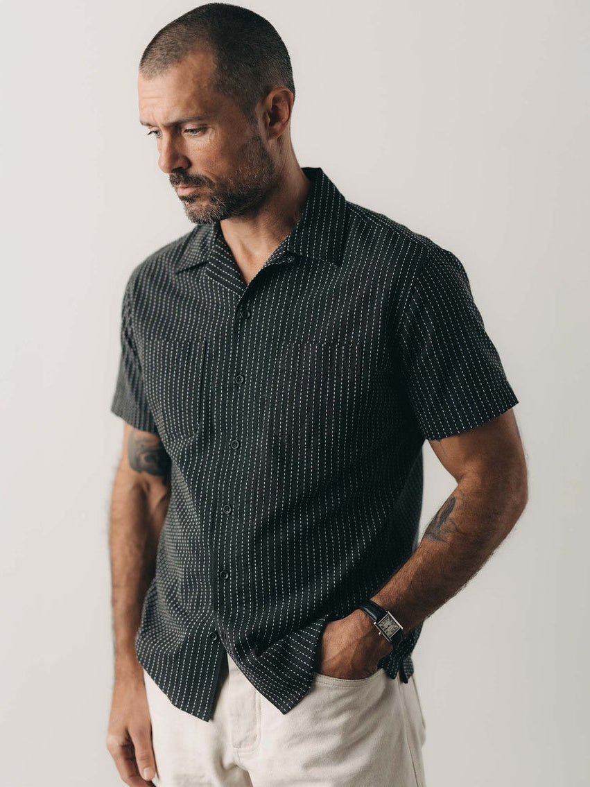 Pickstitch Stripe Dobby - The Conrad Shirt