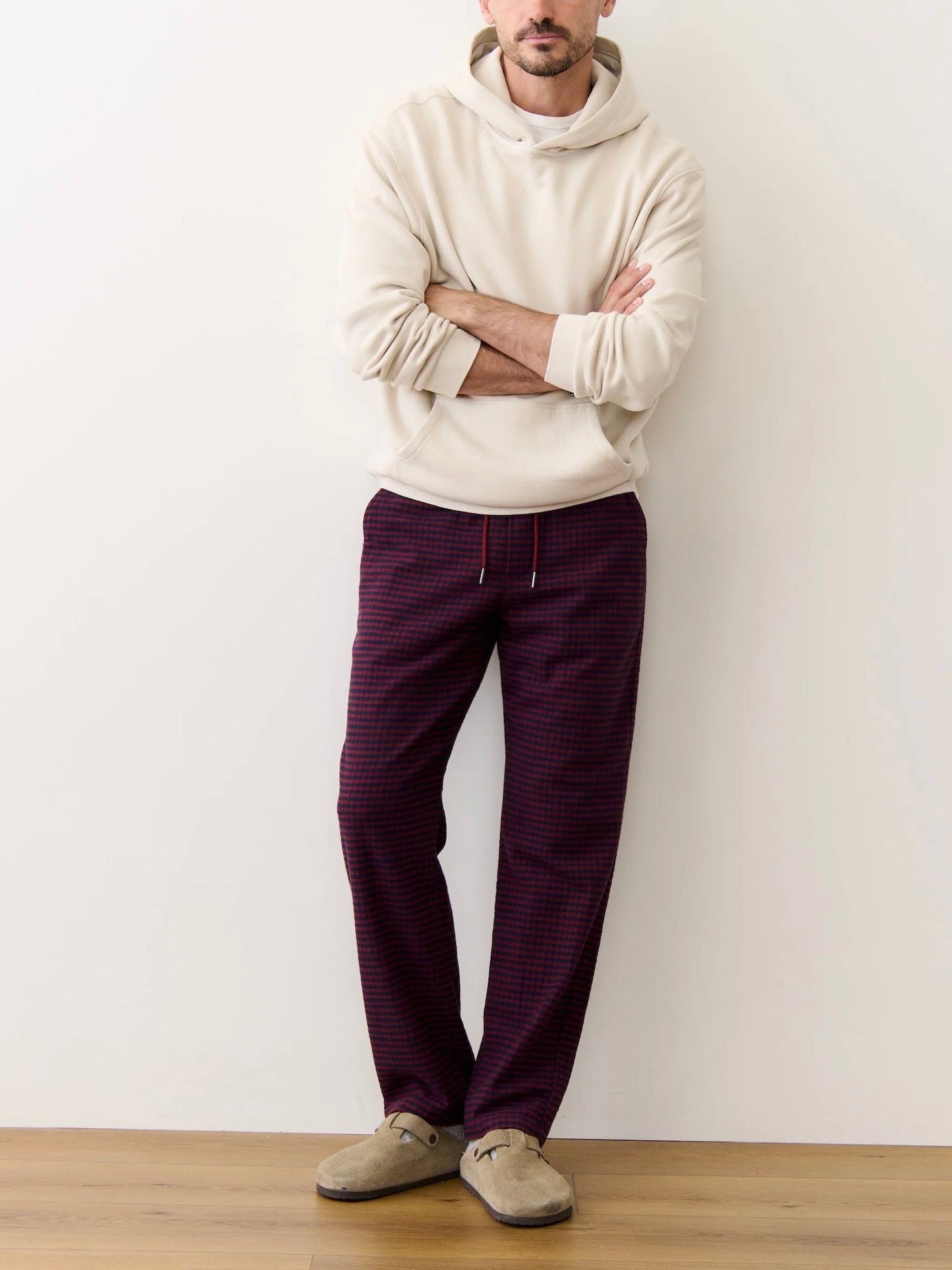 Maroon/Navy Gingham - Chalet Loung Pant