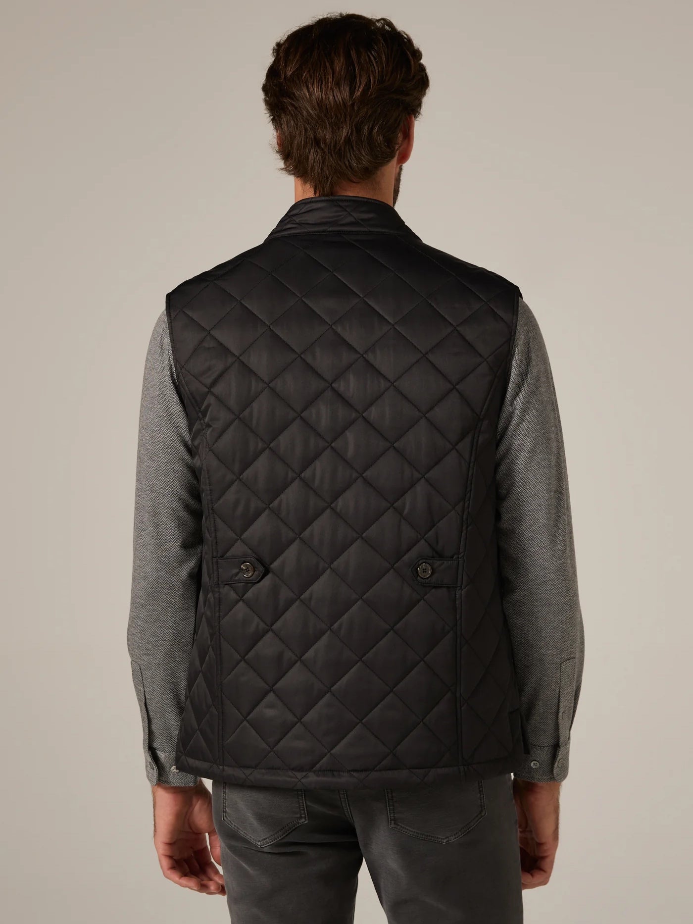 Black - Crest Quilted Vest