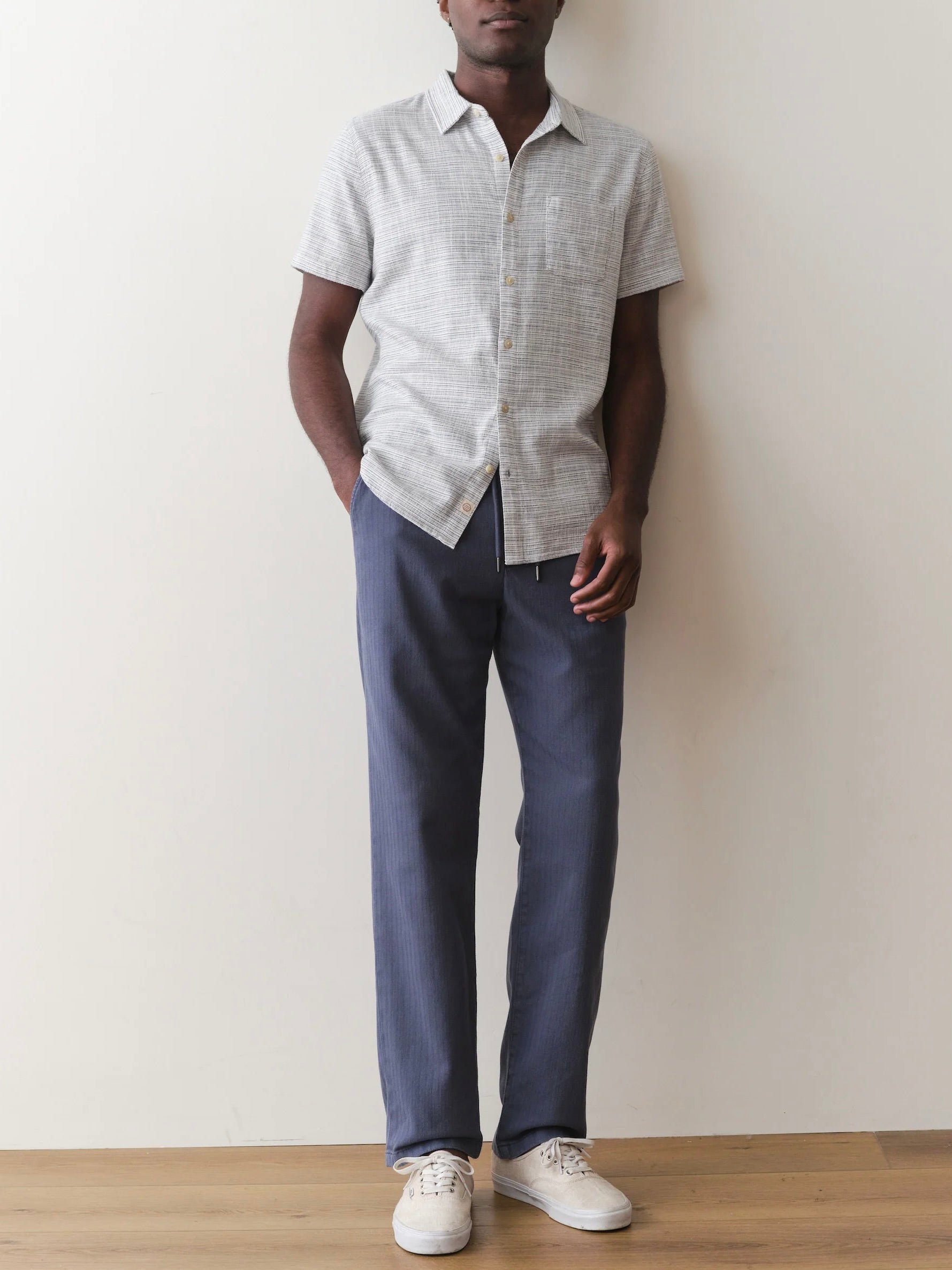 Blue Mini Stripe - Classic Stretch Salvage Shirt