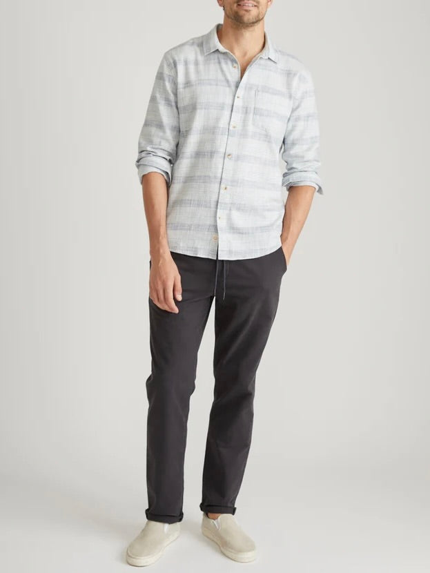 Blue Baja Stripe - Classic Stretch Selvage Shirt