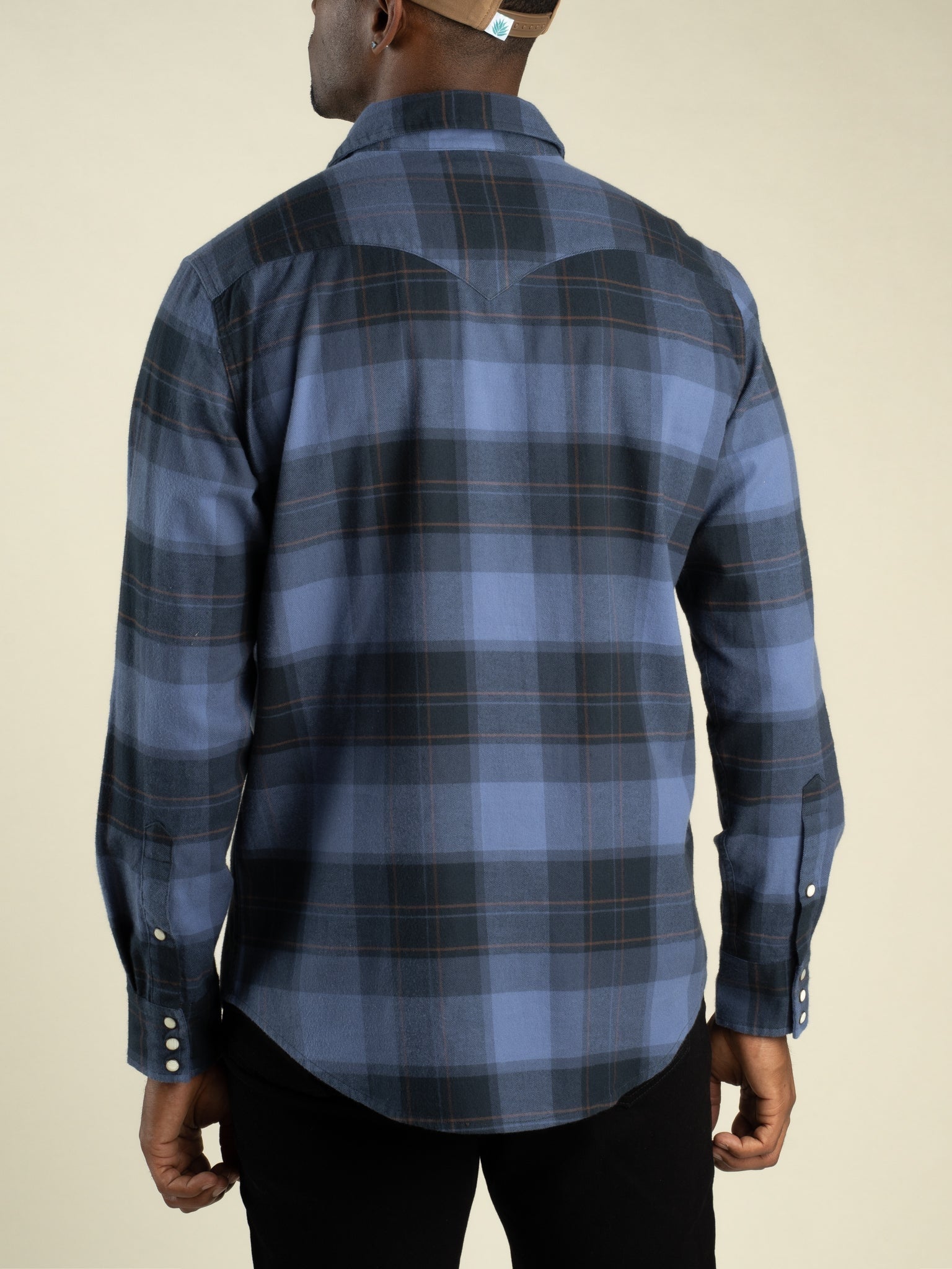 Woodrow Plaid Midnight - Durango Flannel Pearlsnap