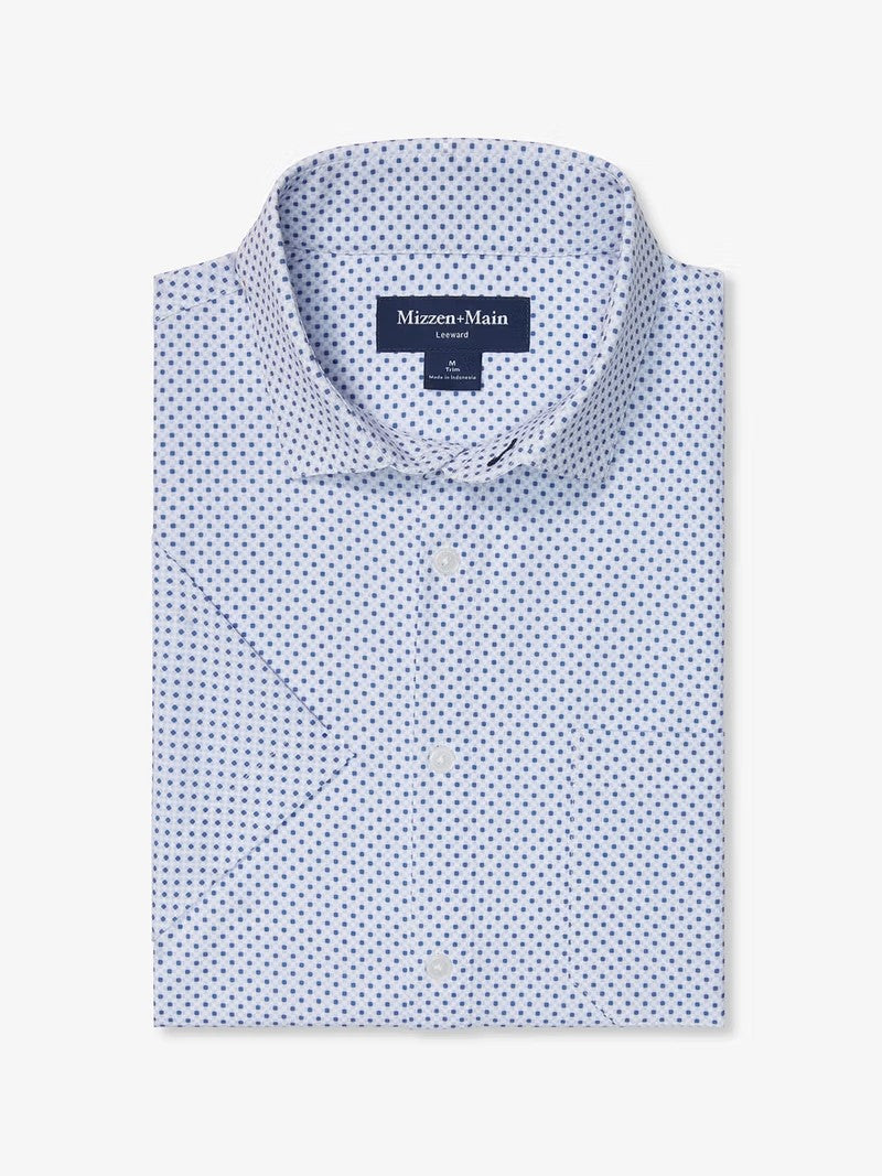 Lilac Stacked Hatch - Leeward SS Dress Shirt