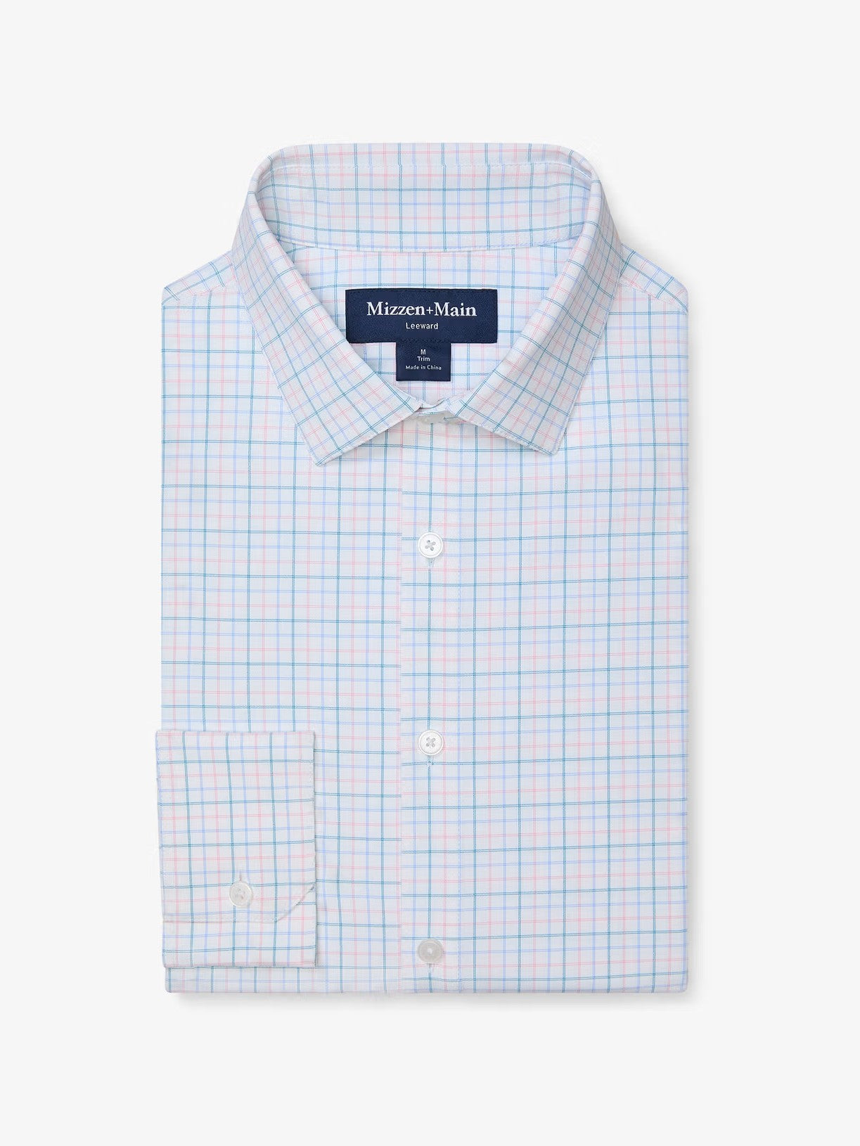 White Cameron Plaid - Leeward LS Dress Shirt