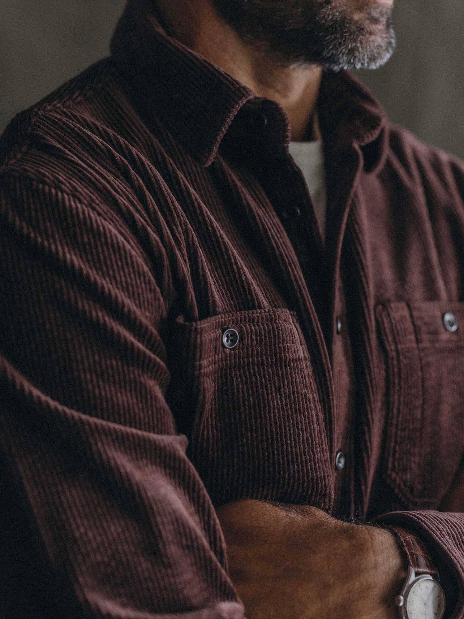 Burgundy Corduroy - The Utility Shirt
