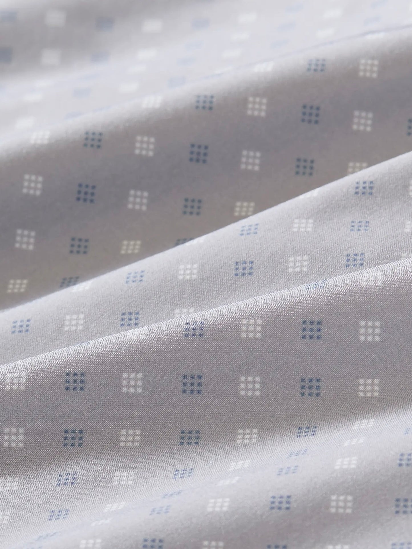 Silver Dotted Diamond - Leeward No Tuck LS Dress Shirt