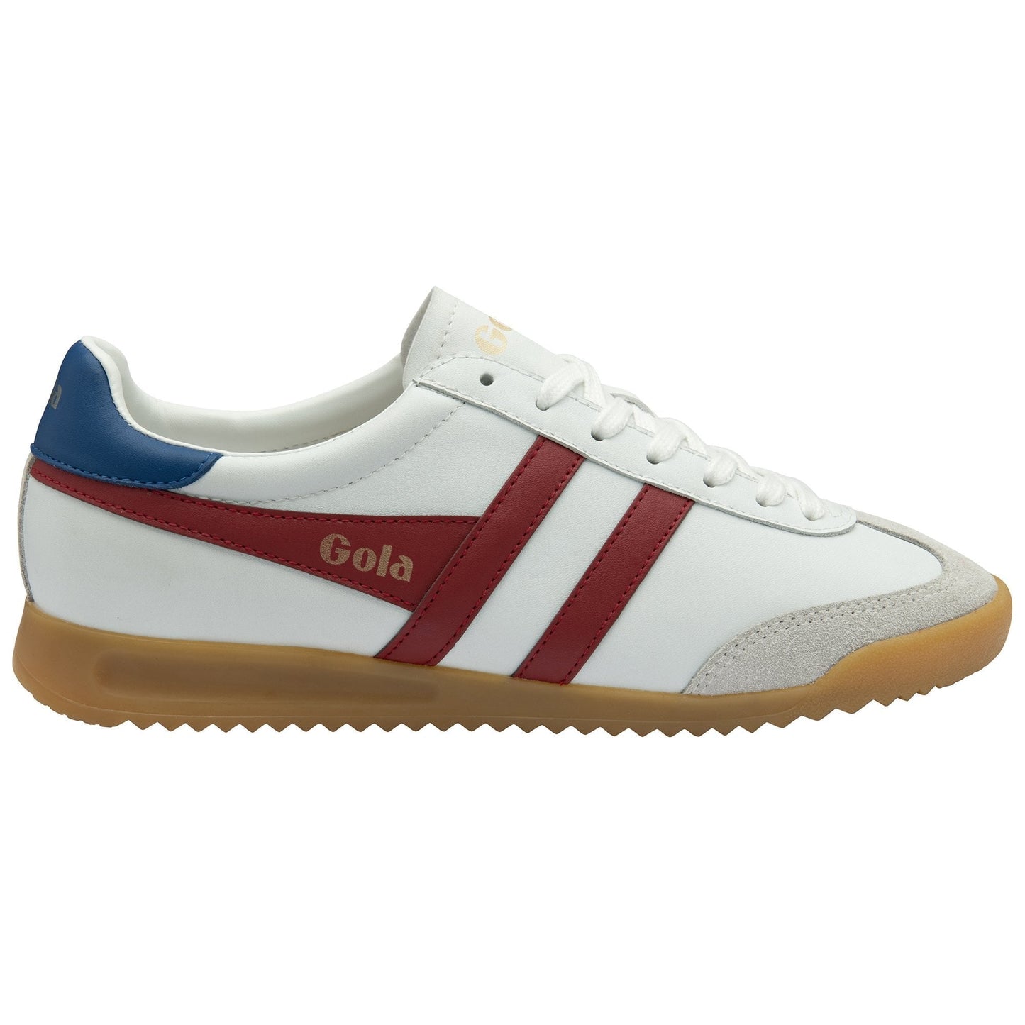 White/Deep Red/Sapphire - Torpedo Leather Sneakers