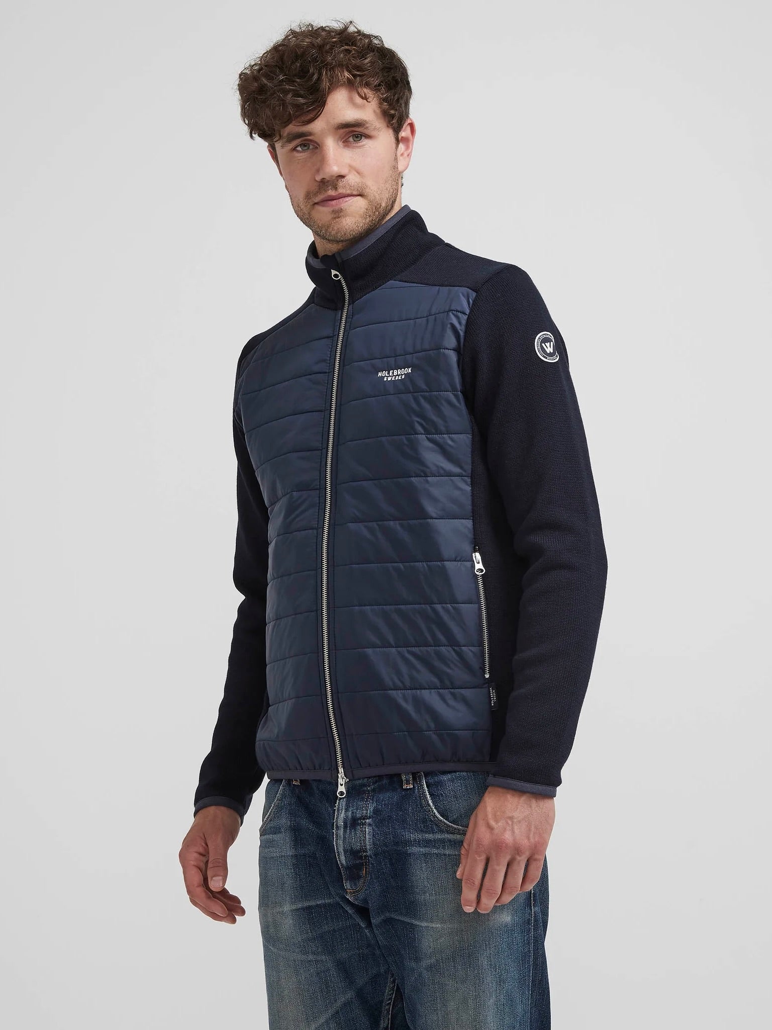 Navy - Peder Full Zip Windproof Jacket