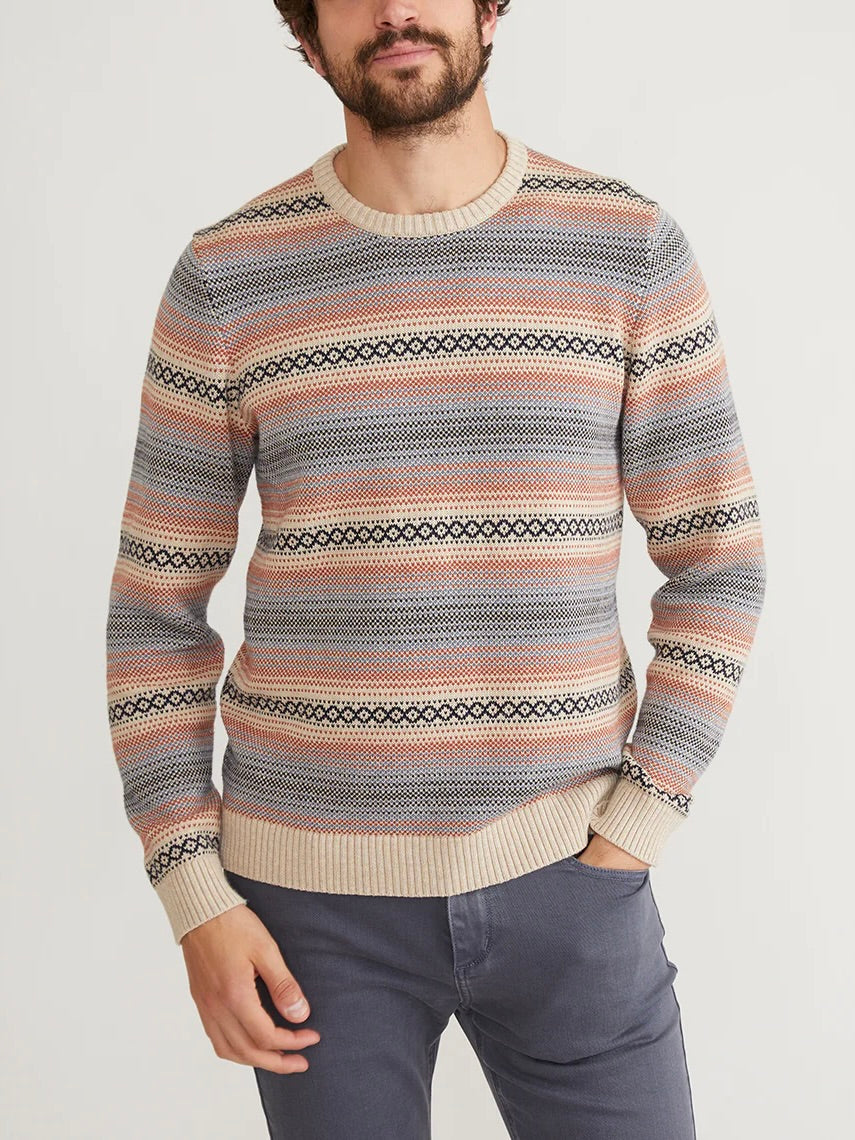 Reed Jacquard Crew Sweater