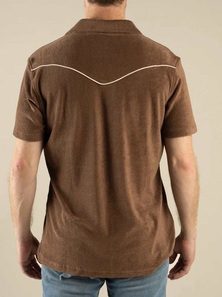 Light Brown - Cantina Terry Polo Short Sleeve Shirt
