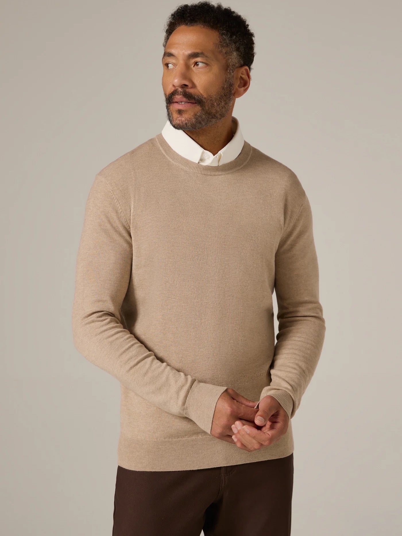 Tan - Alcott Crewneck Sweater