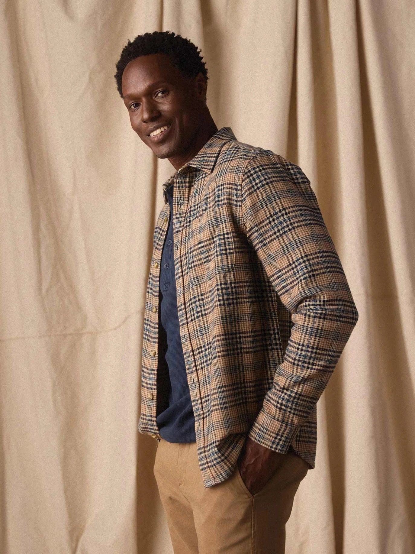Fawn Plaid - Louis Heavyweight Flannel Overshirt