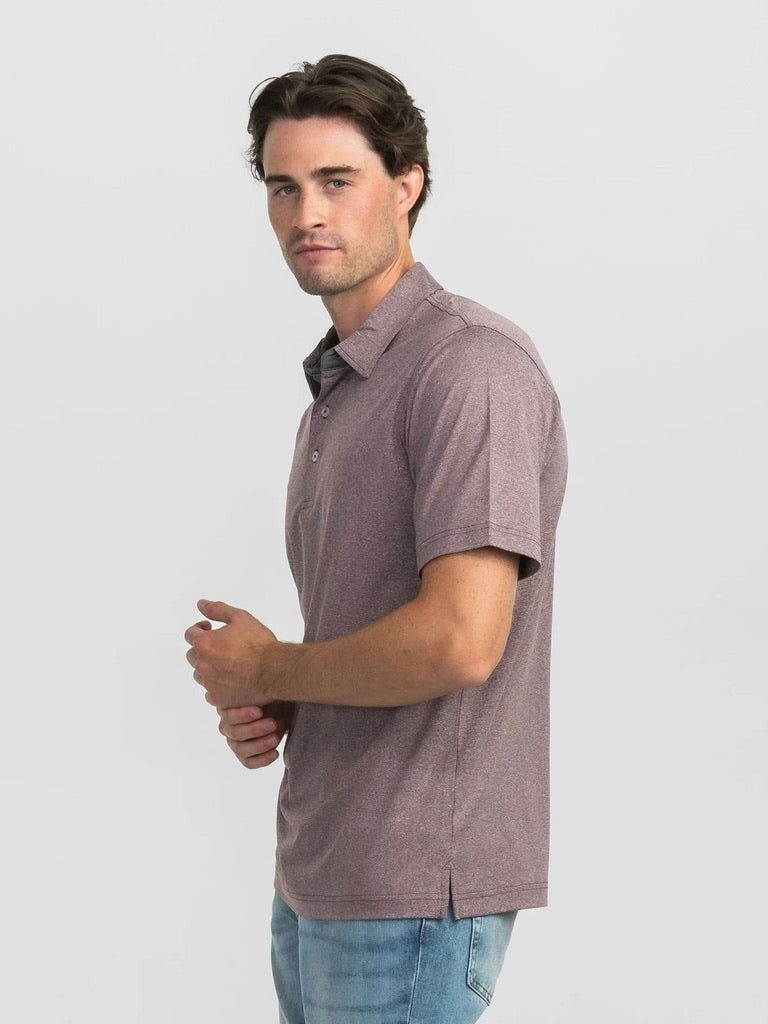 Grayton Heather Polo - Bordeaux