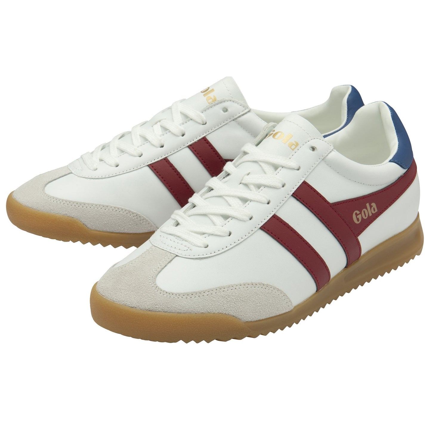 White/Deep Red/Sapphire - Torpedo Leather Sneakers