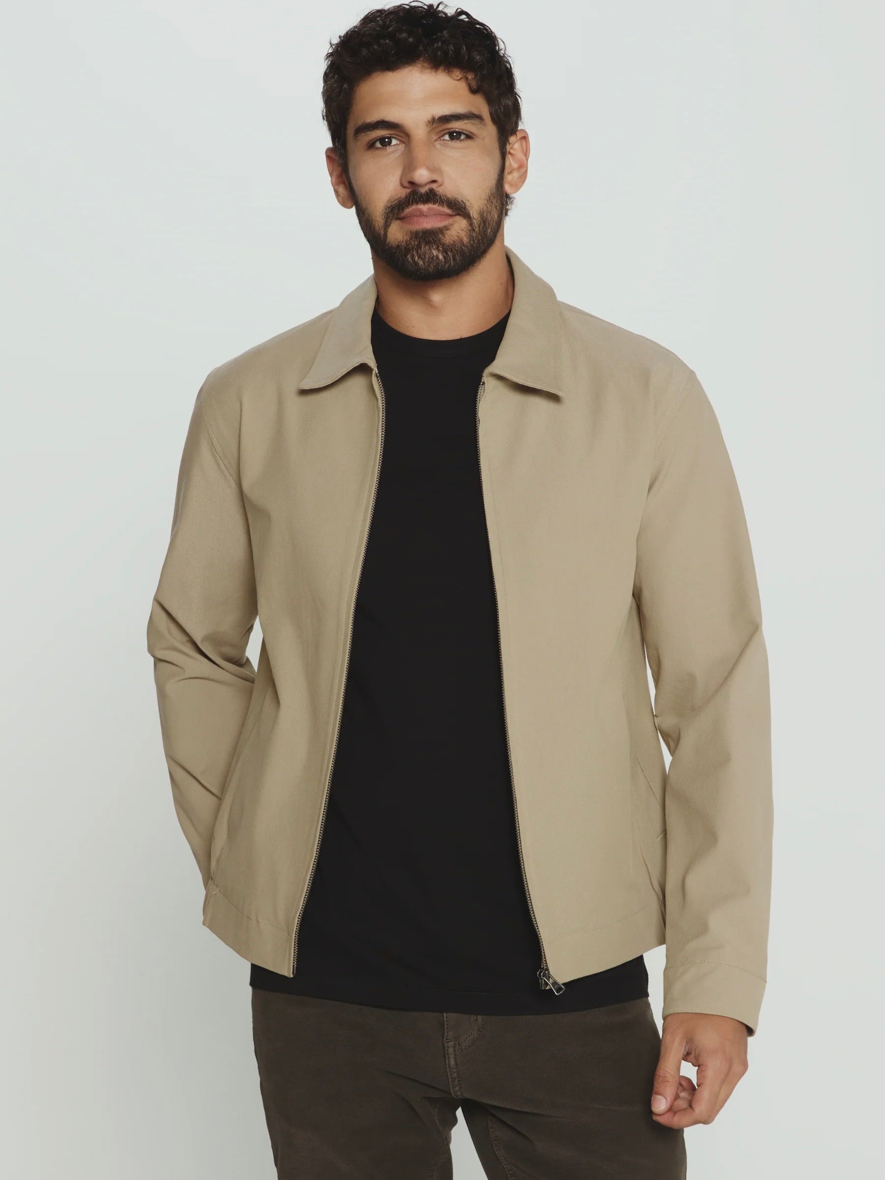 Khaki - Baron Full Zip Jacket