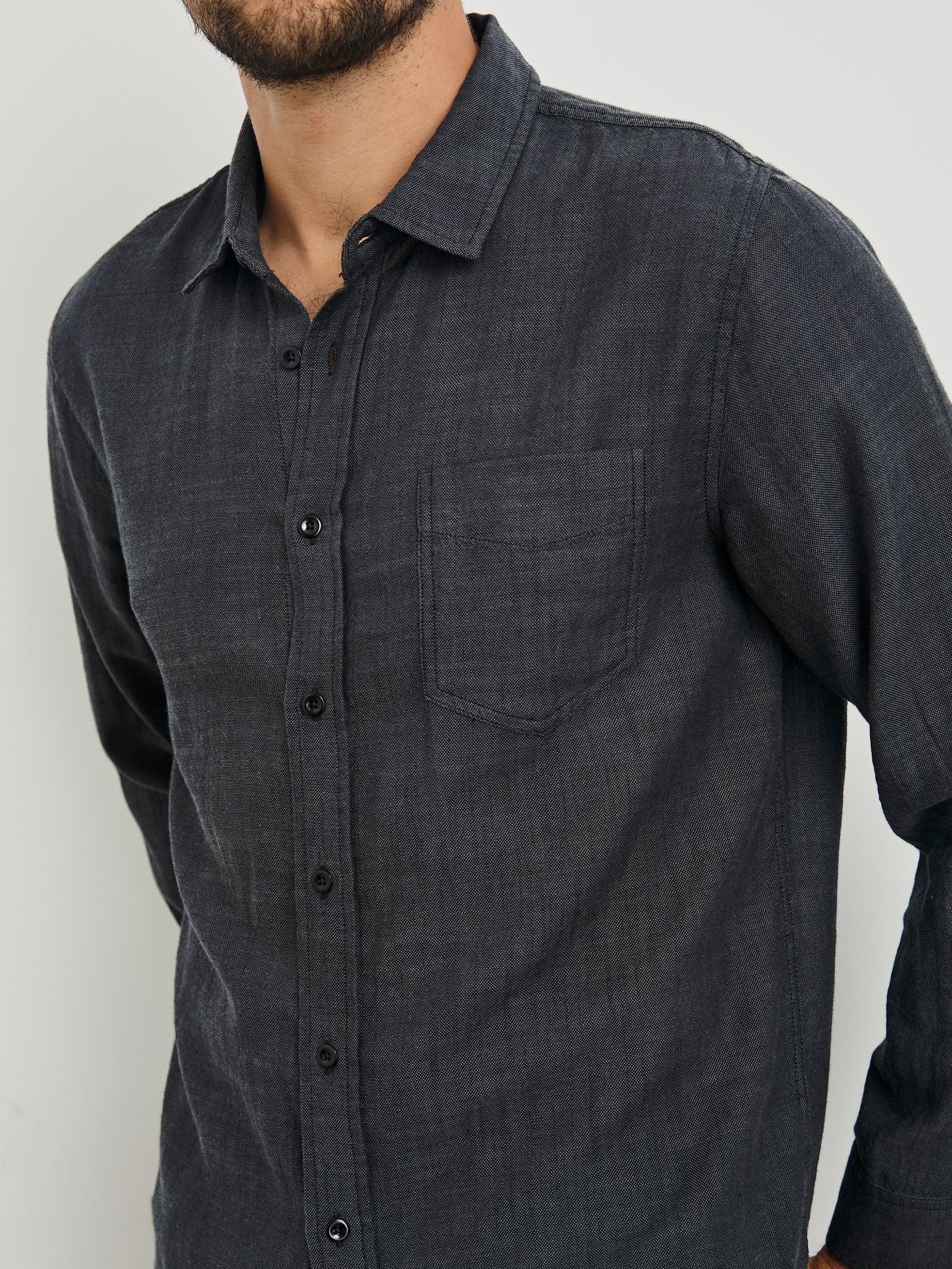 Black Chambray - Wyatt BD Shirt