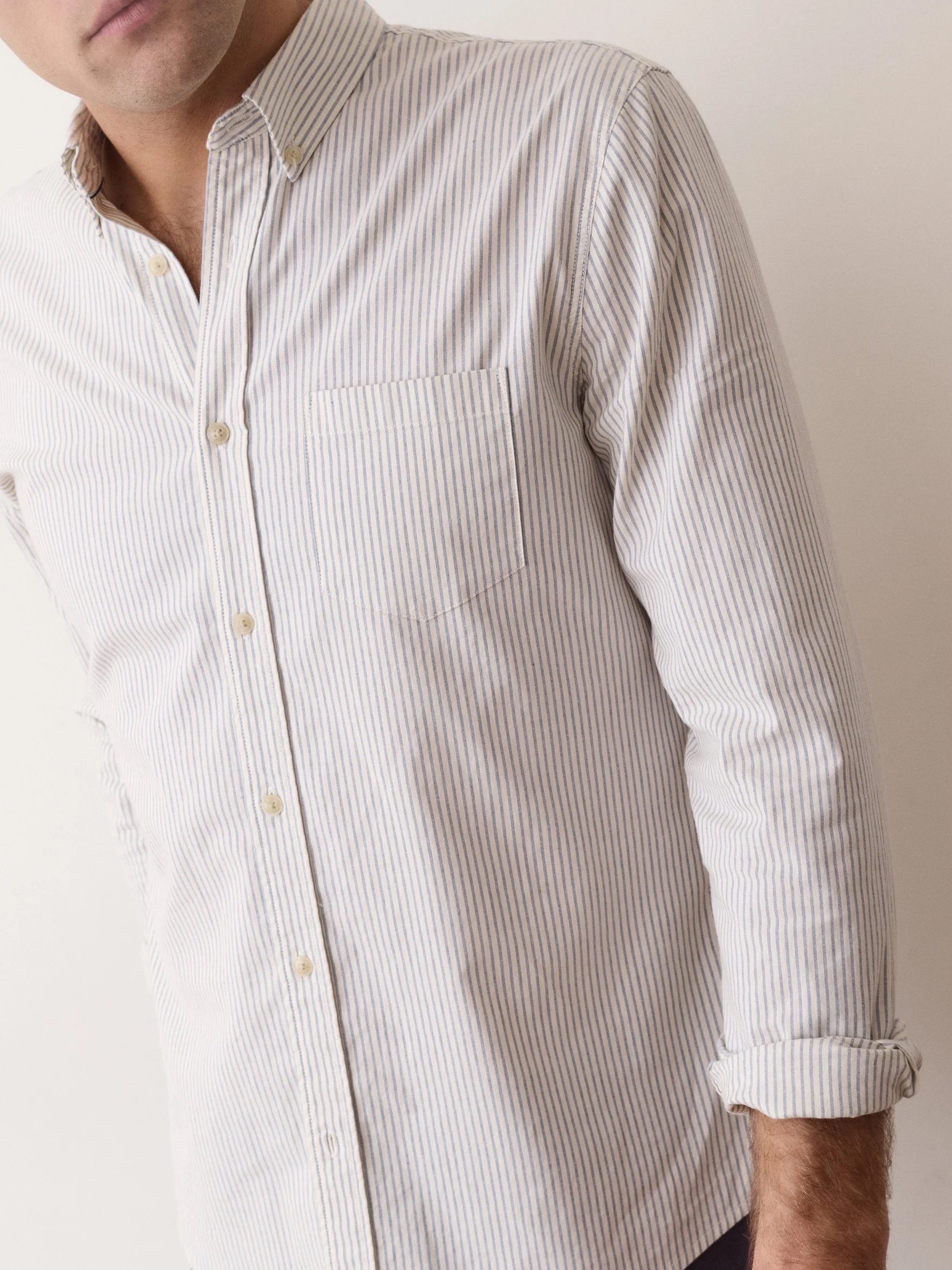 Navy Stripe - California Oxford Shirt