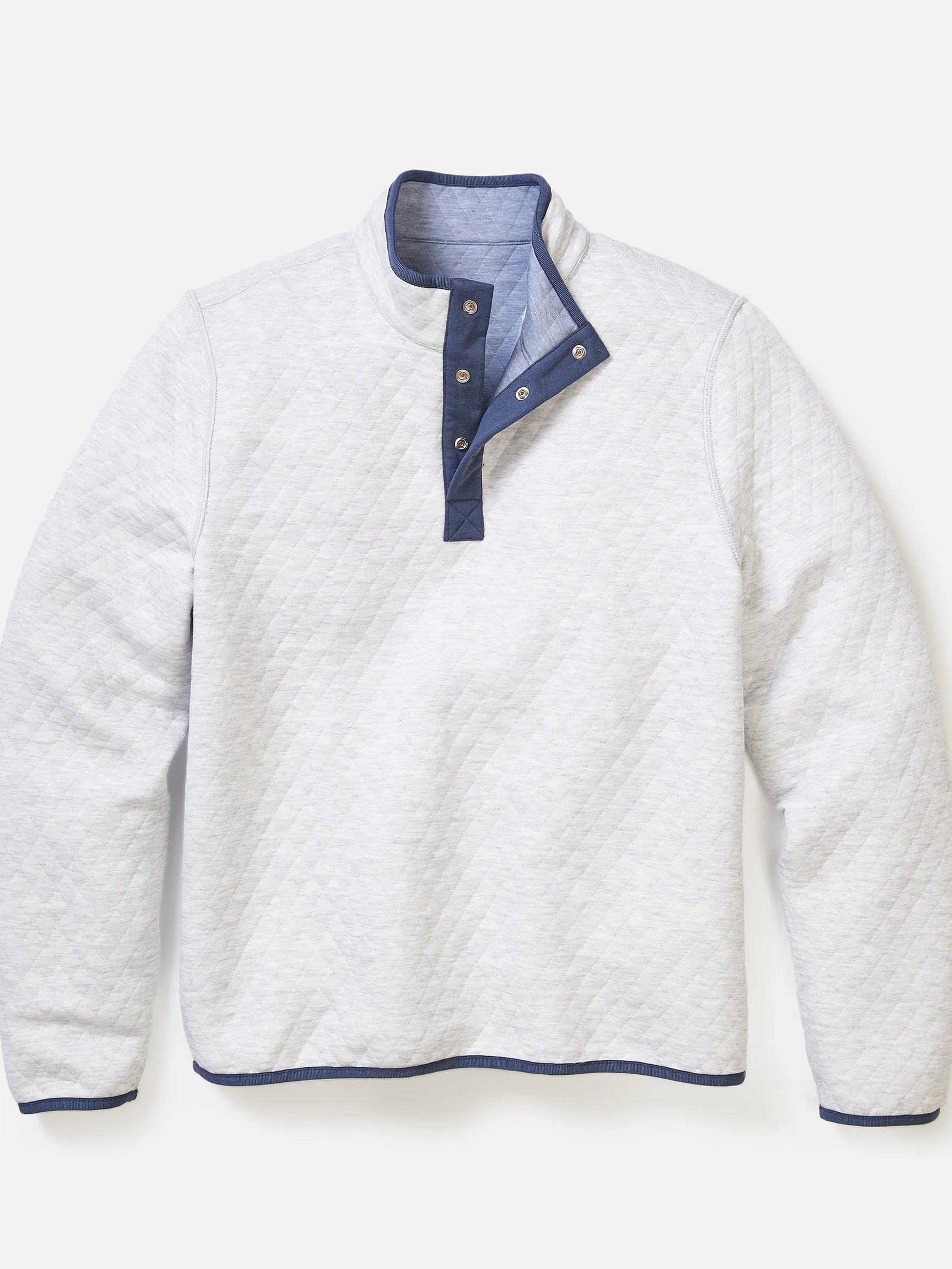 Mid Blue/Light Grey- Corbet Reversible Pullover
