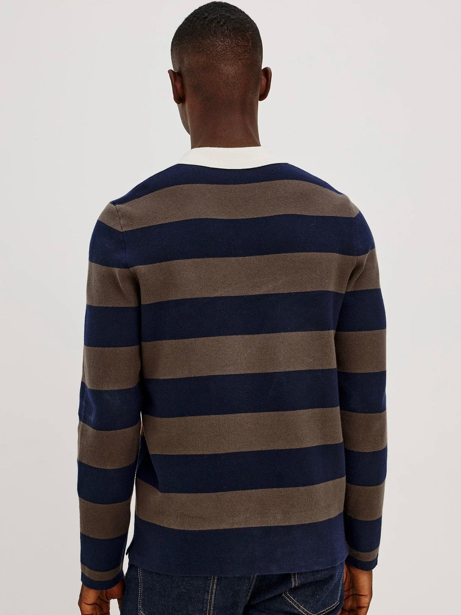 Navy Carob Stripe - Luther Shirt