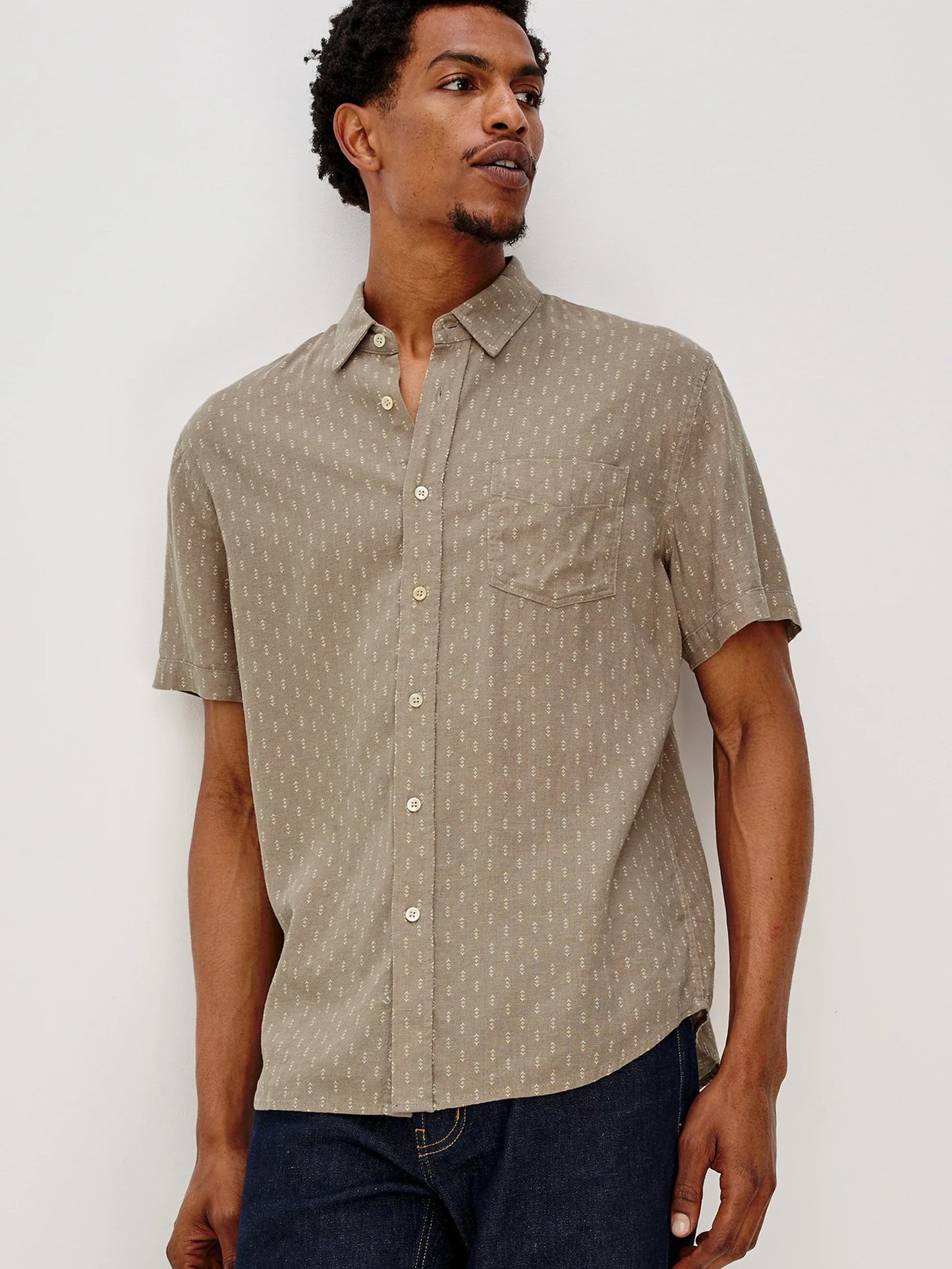 Arrow Dot Crater - Carson SS Button Down