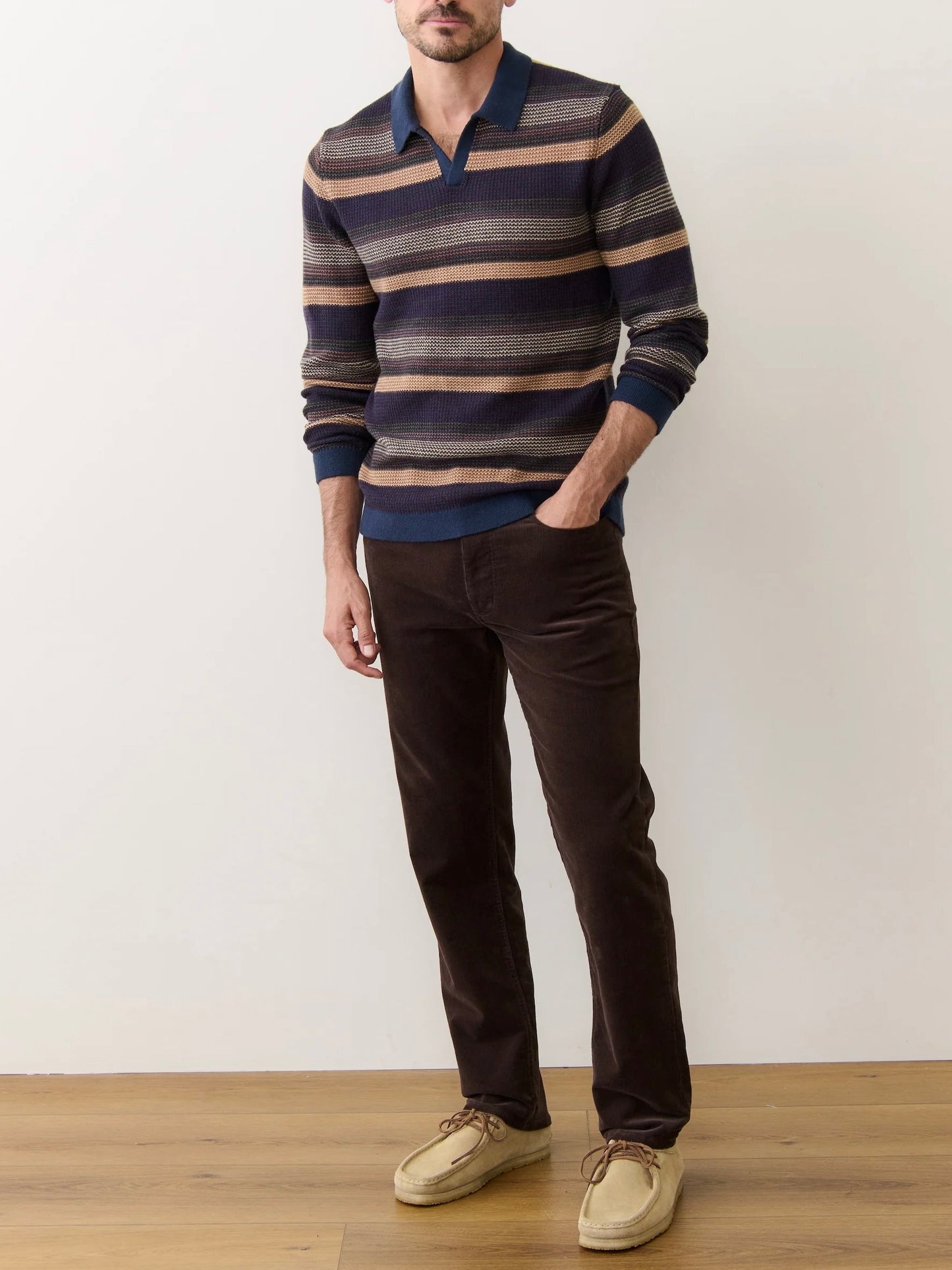Warm Multi Stripe - Liam Sweater Polo