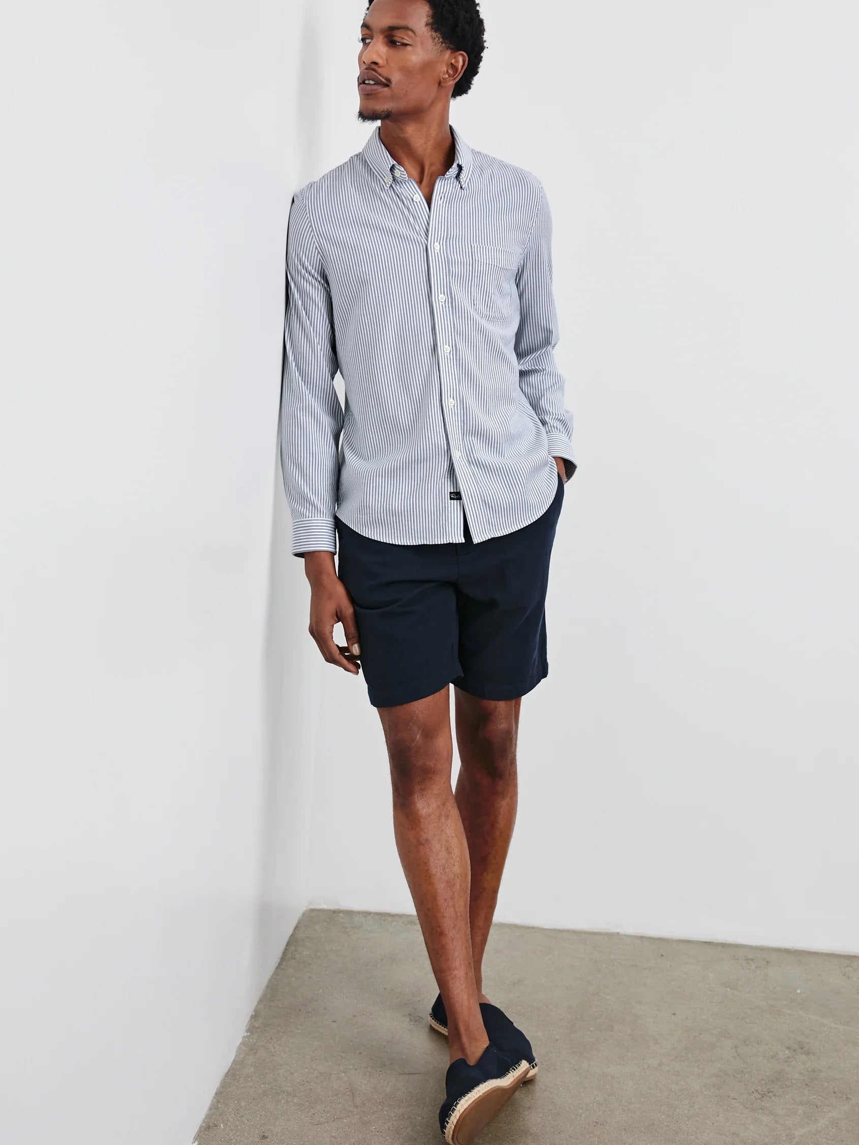Blue White Stripe - Vance LS BD Shirt