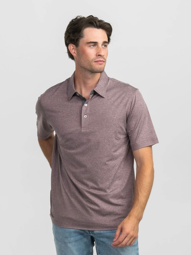 Grayton Heather Polo - Bordeaux