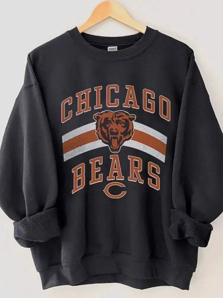 Navy -Chicago Bears Vintage Football Sweatshirt