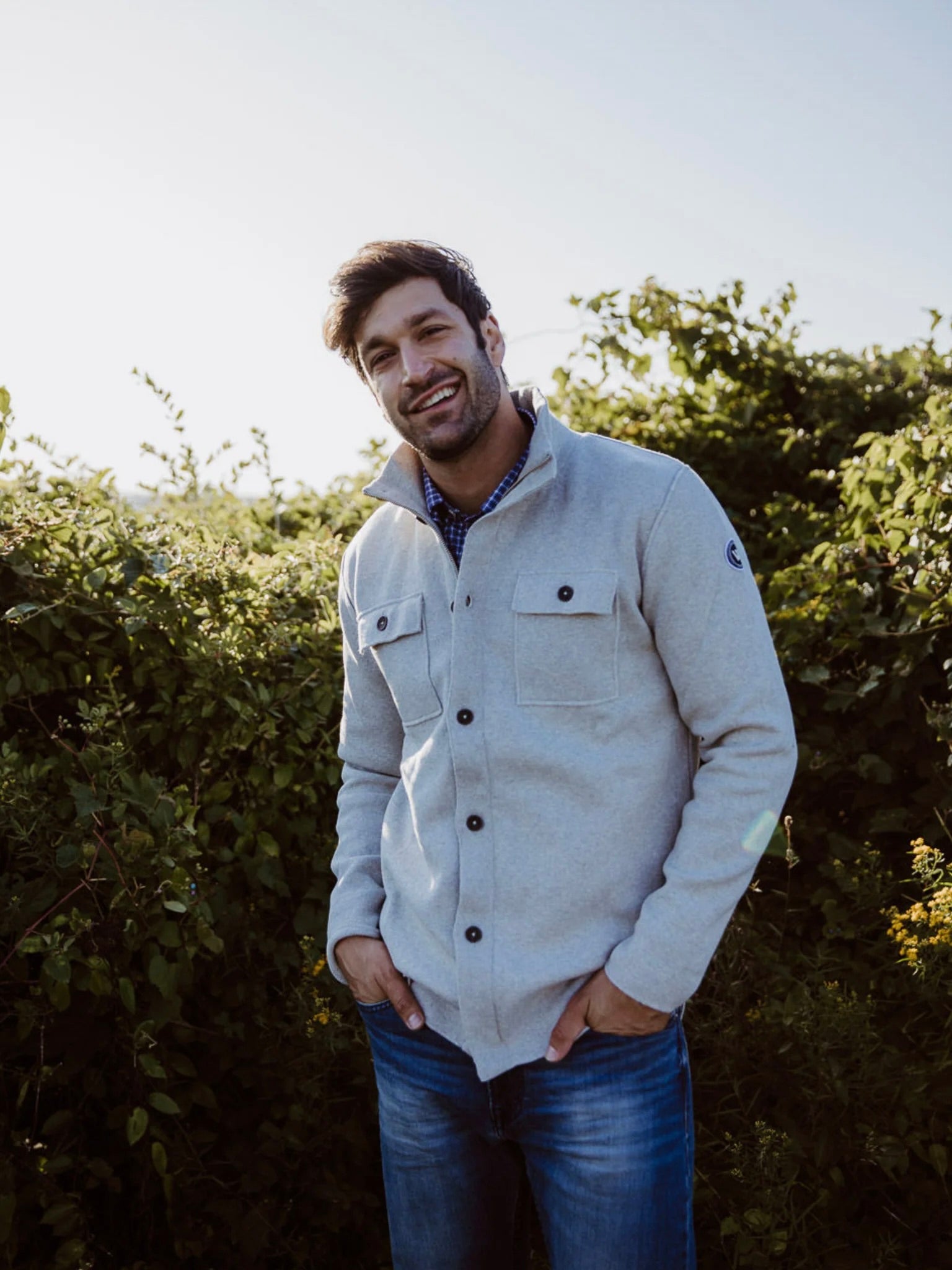 Light Grey - Edwin Windproof Shirt Jacket