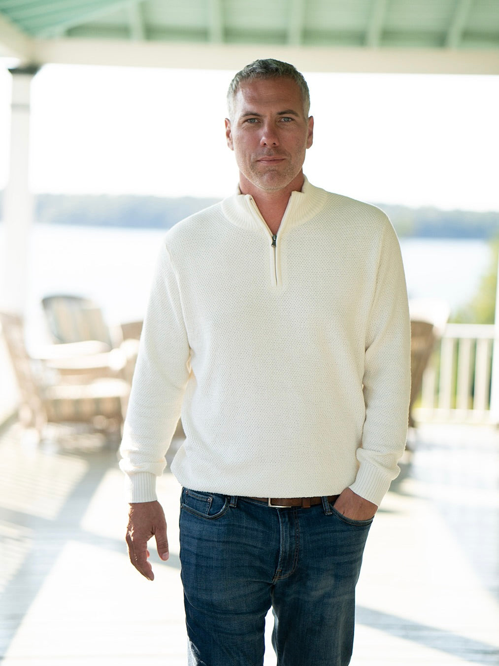Cream - Madaket Seawell Quarter Zip