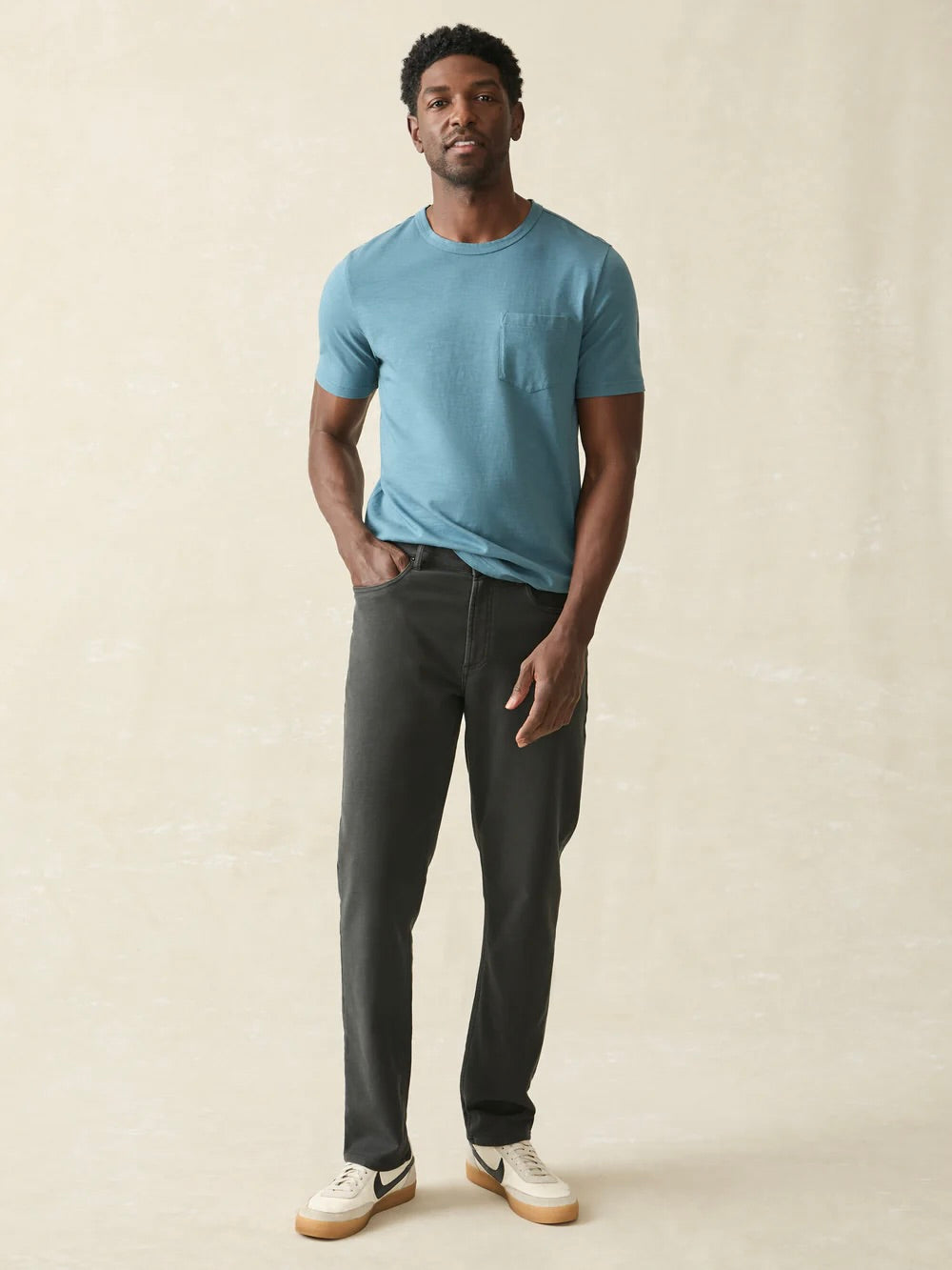 Teal Harbor - Sunwashed Pocket Tee