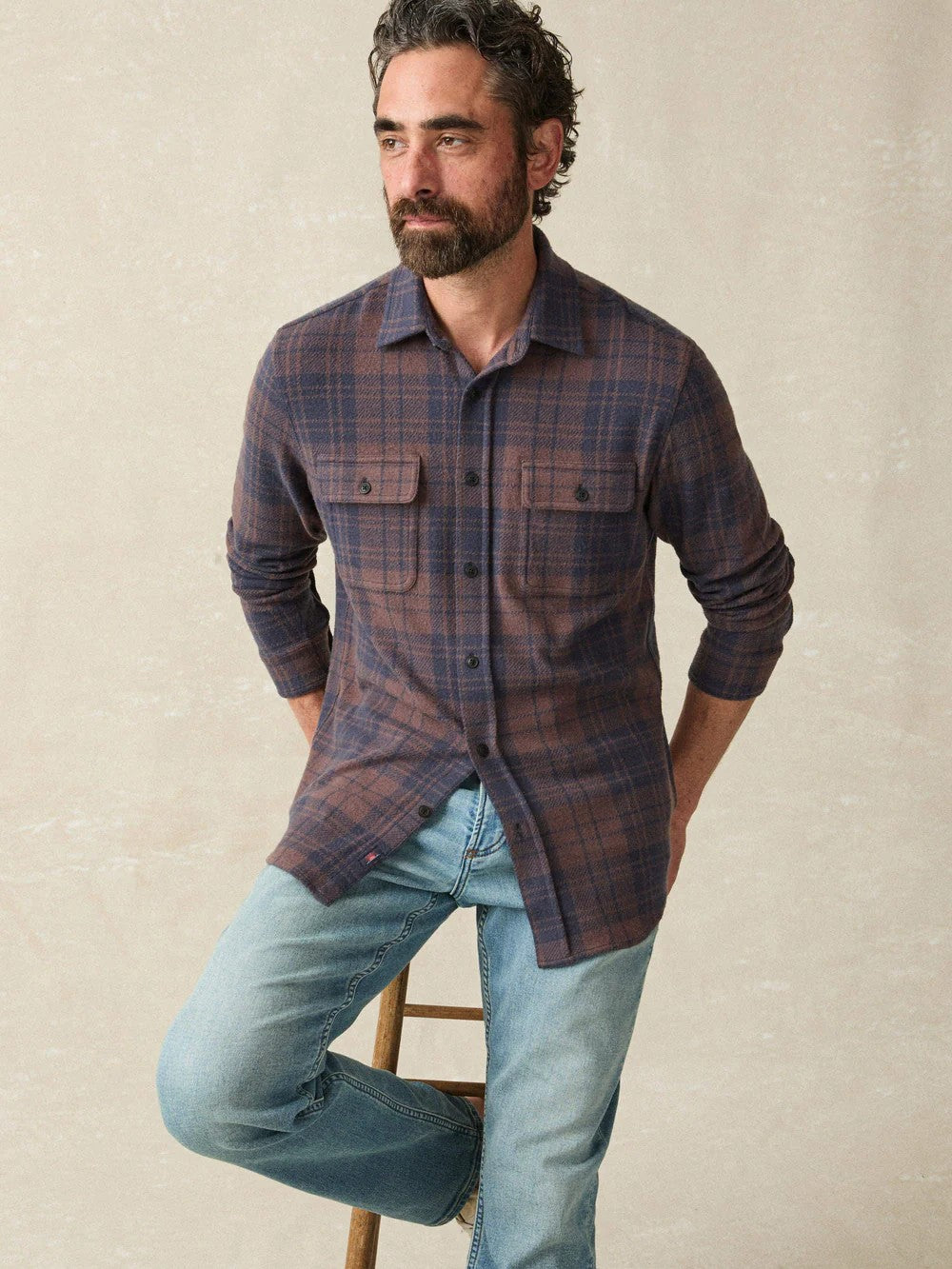 Blue Mountain Plaid - Legend Sweater Shirt